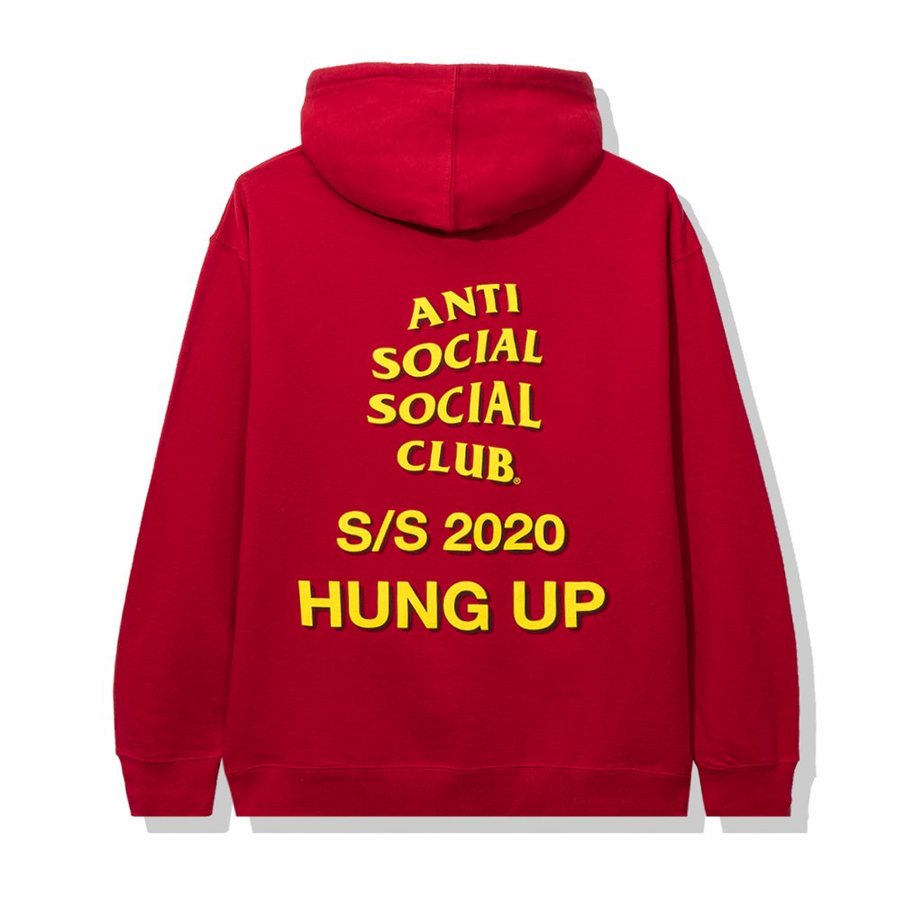 anti social social club hoodie red