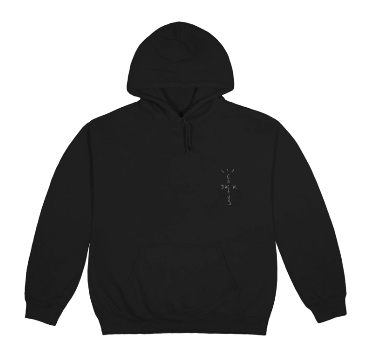 cactus jack black hoodie