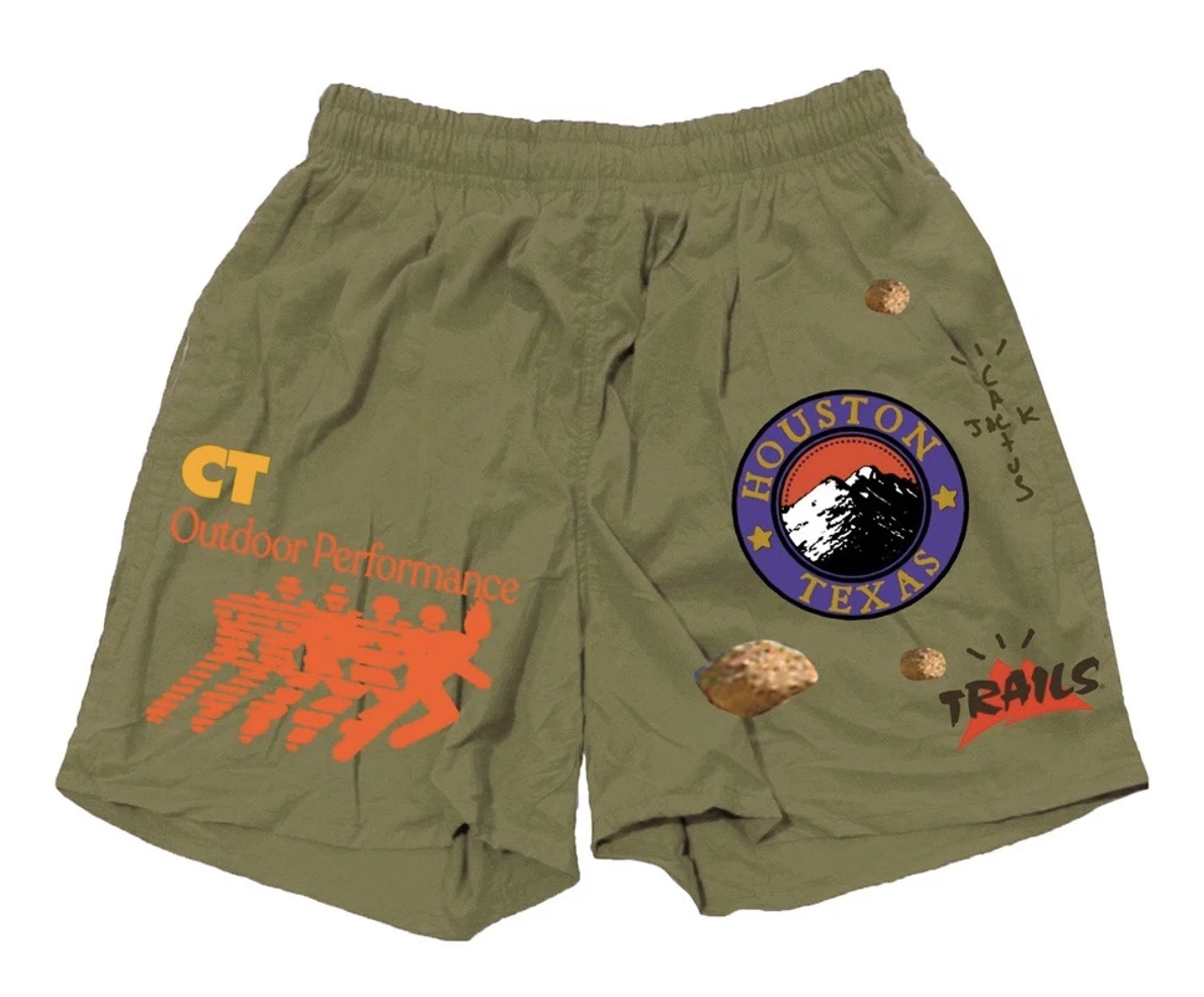 travis scott mj fleece shorts