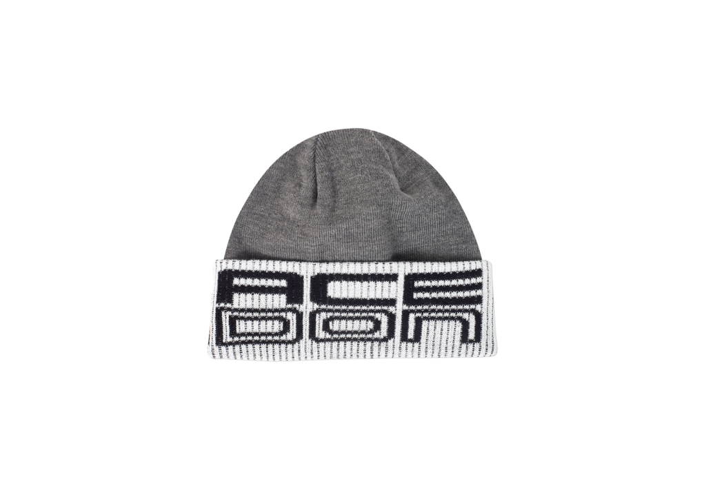 Palace London Panel Beanie Grey Marl 