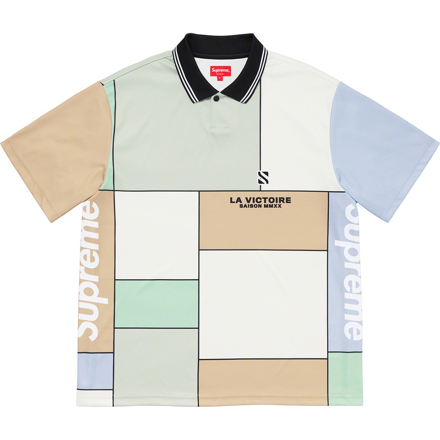 supreme colorblocked soccer polo