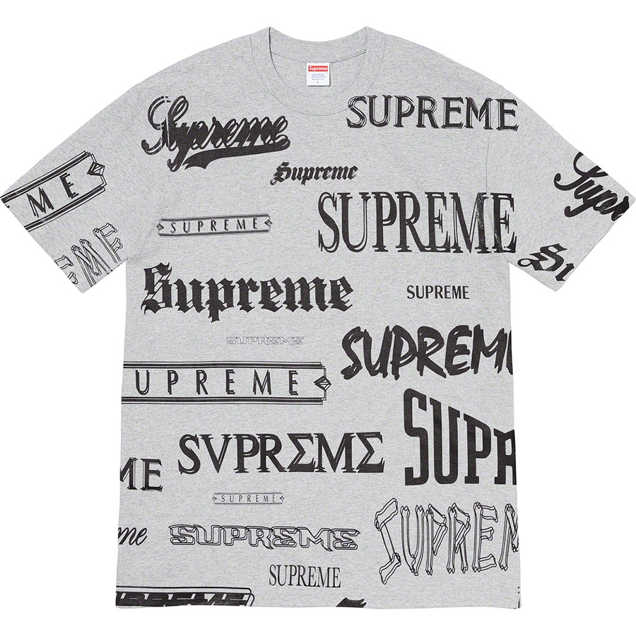 multi logo tee supreme