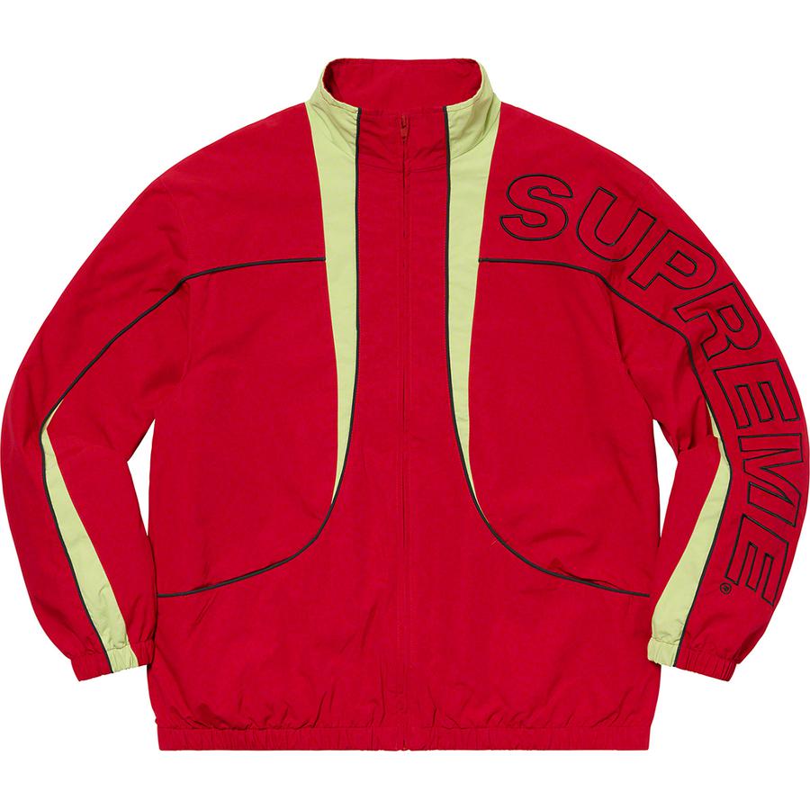supreme piping track jacket red