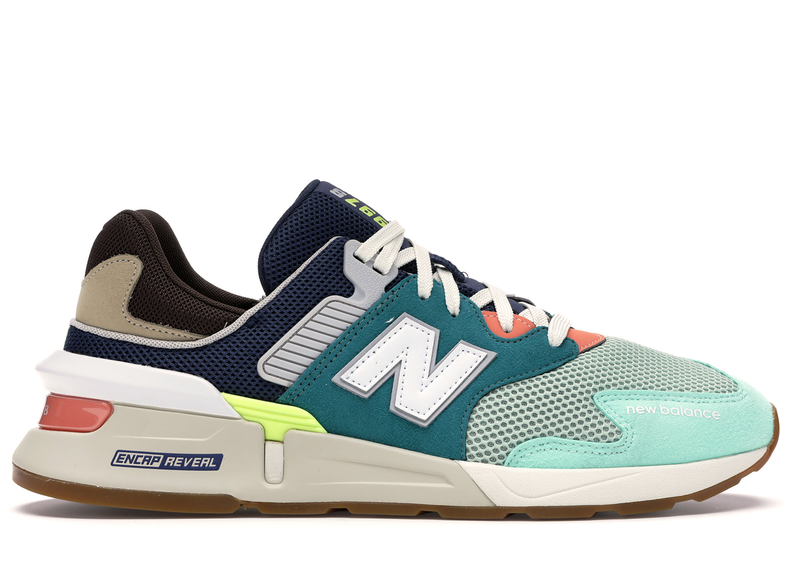 new balance 997 sport teal brown