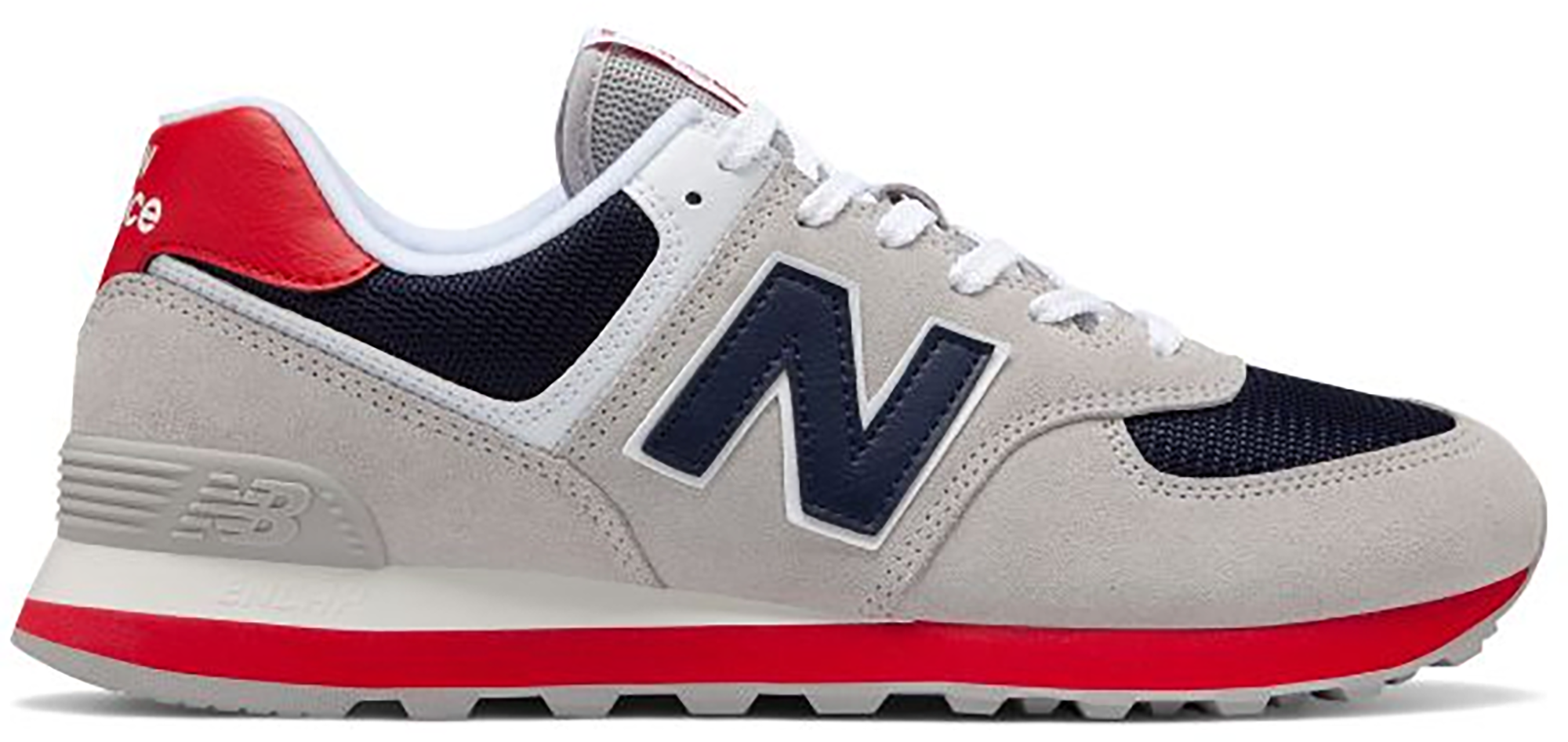new balance 574 navy and red