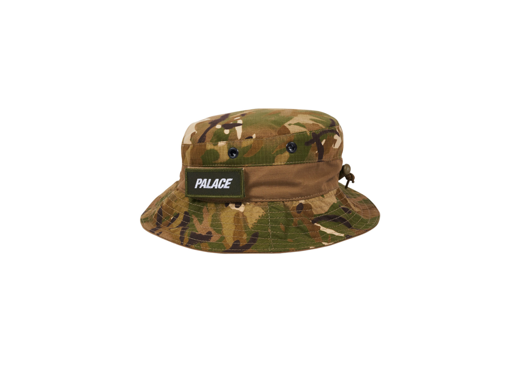 palace camo bucket hat