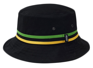 Palace Striped Bucket Hat Black - Novelship