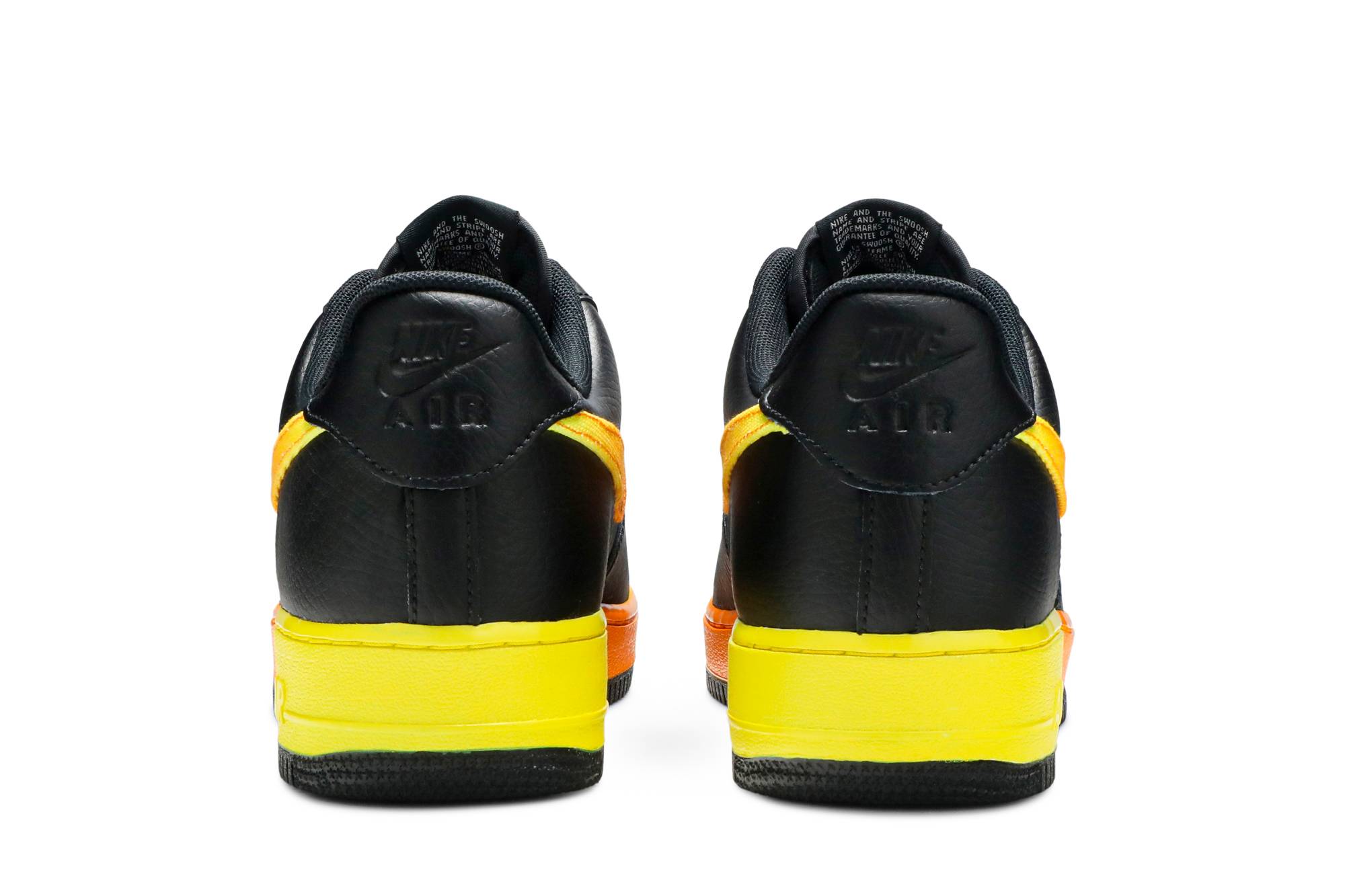 air force 1 black orange peel