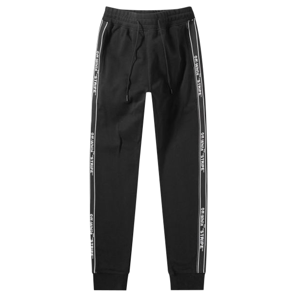 Off‑White Stripe Sweatpants Black/White 