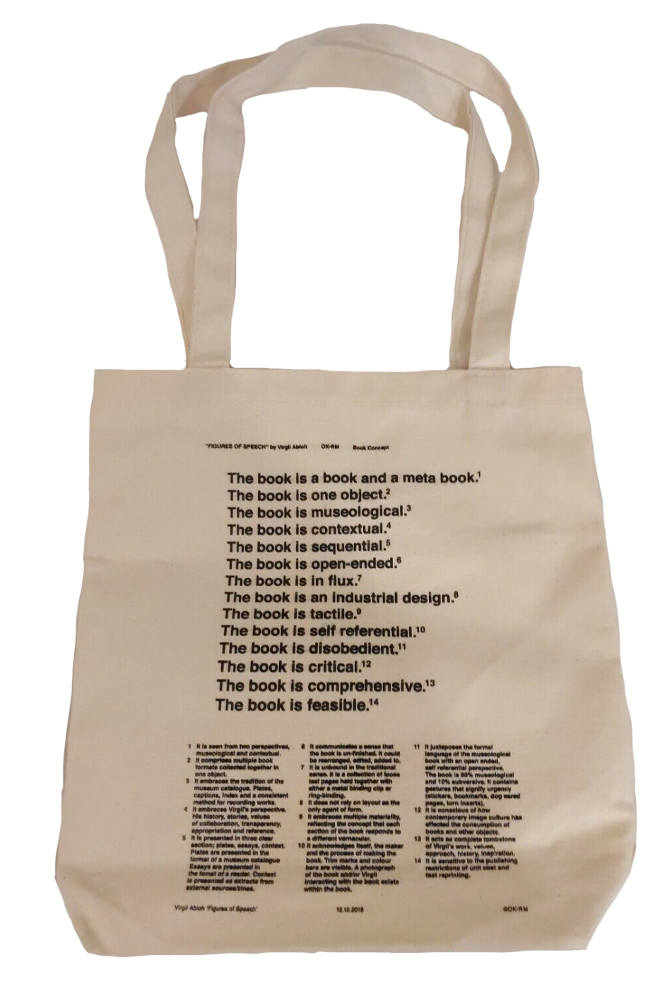 virgil abloh mca tote bag