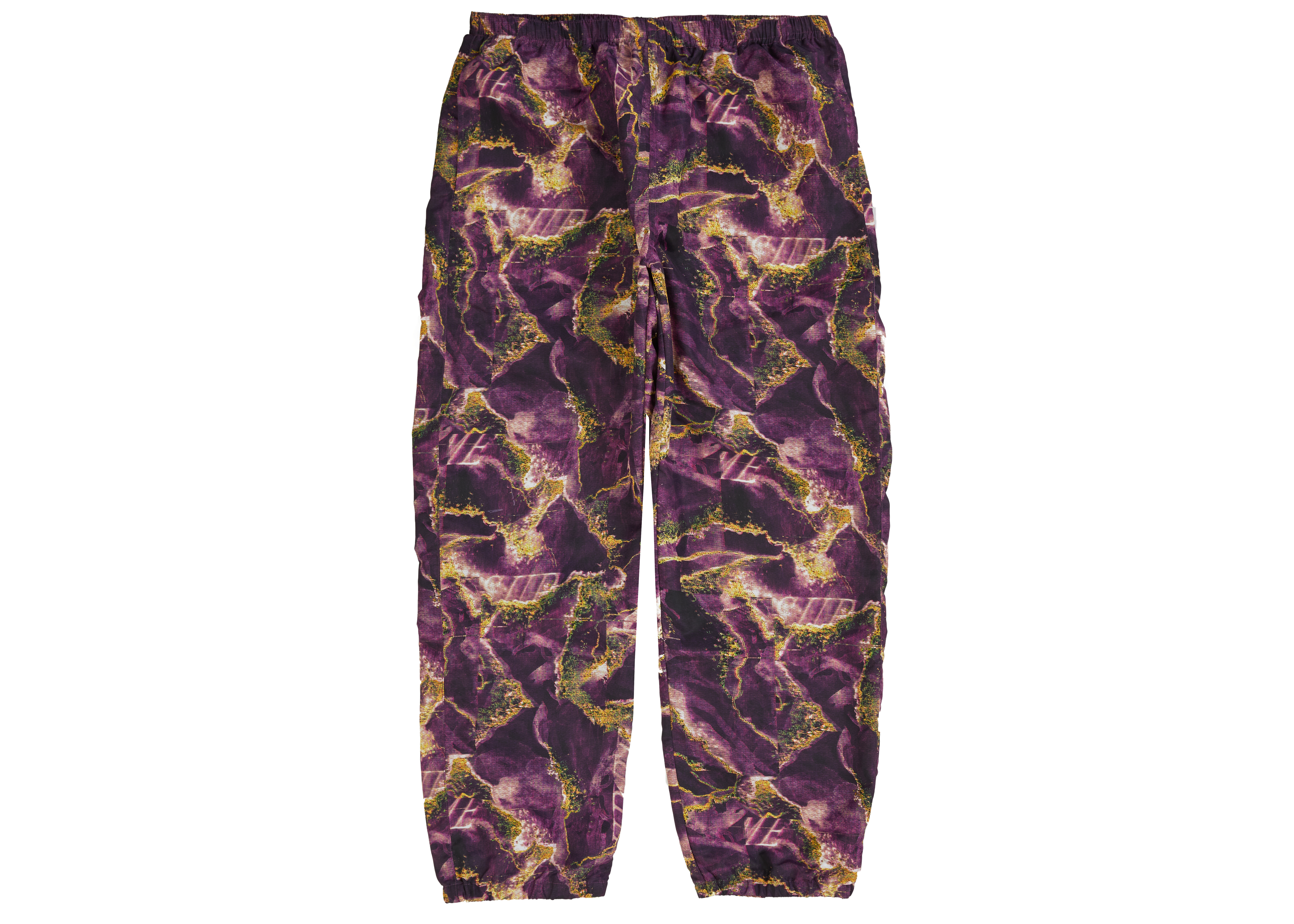 supreme marble track pants