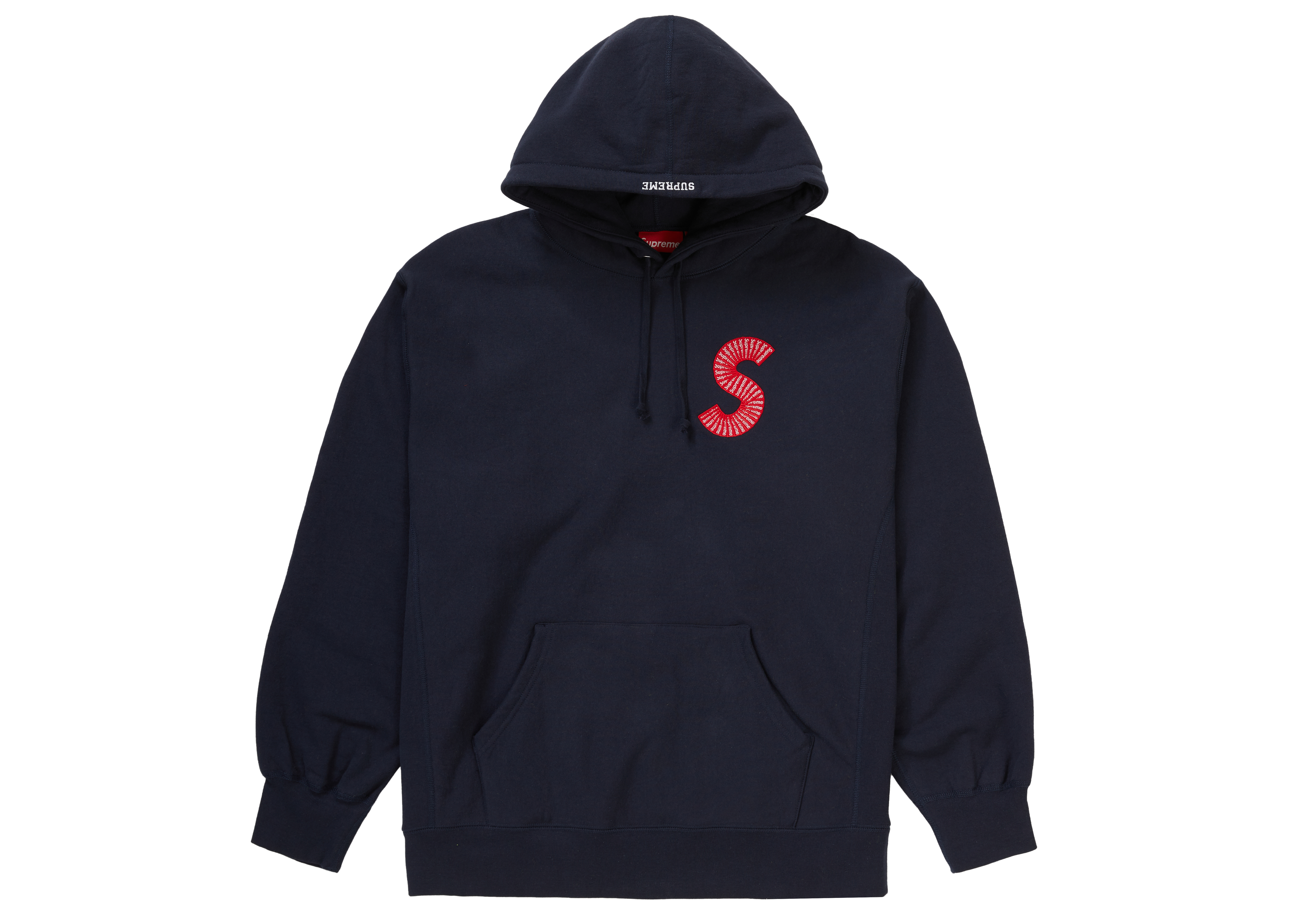Supreme S Logo Hooded Sweatshirt (FW20) Navy - Novelship
