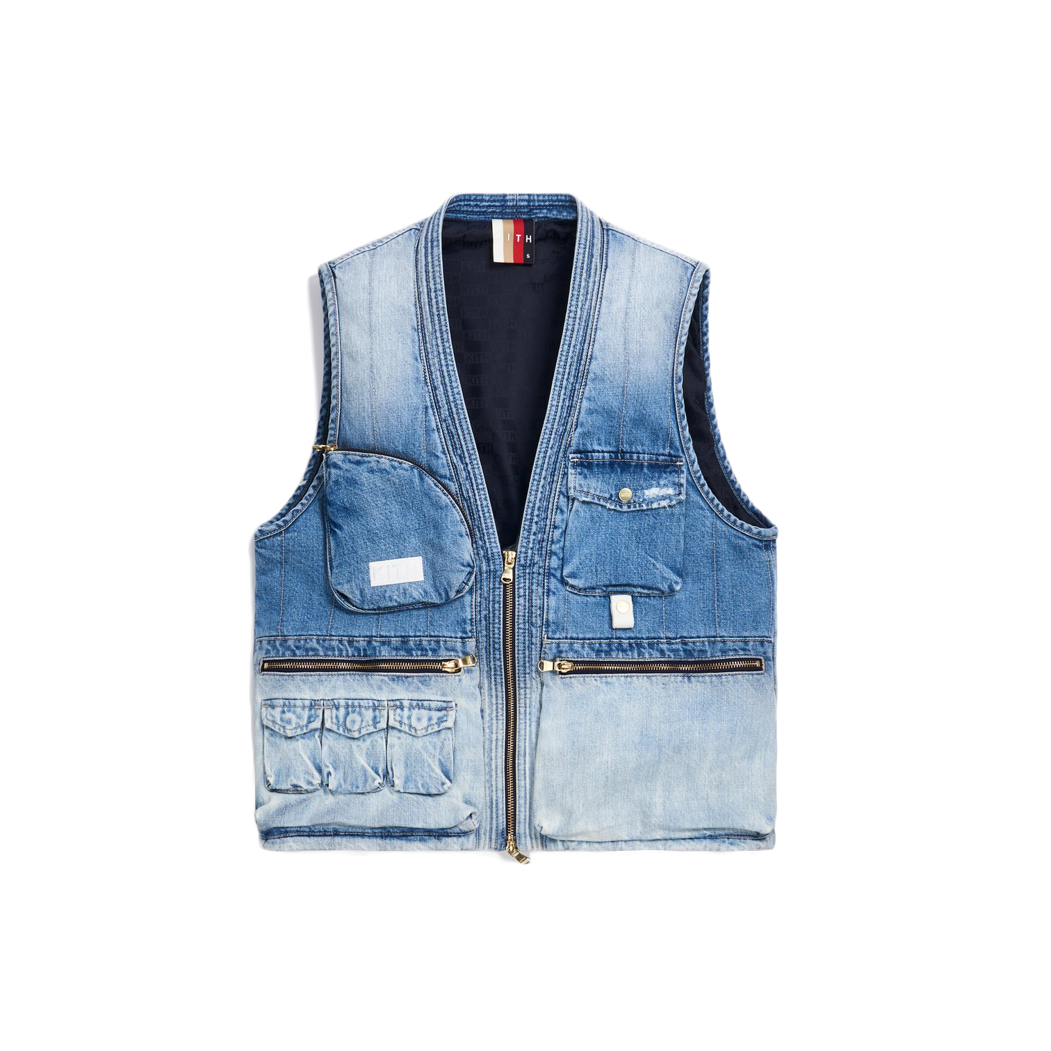 KITH Denim Quilted Tactical Vest Light 