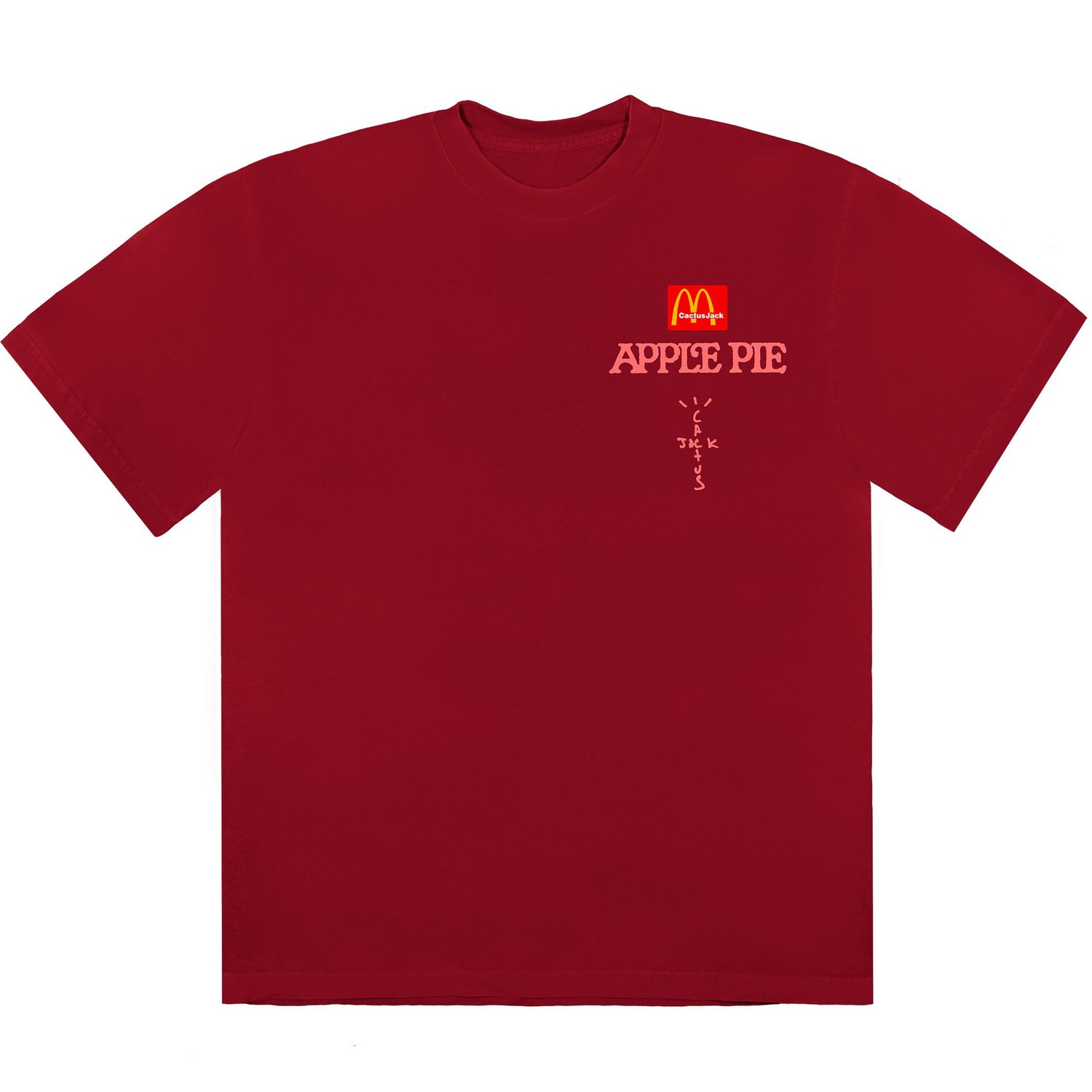 Mcdonald's x Travis Scott Apple Pie T‑Shirt Red Novelship