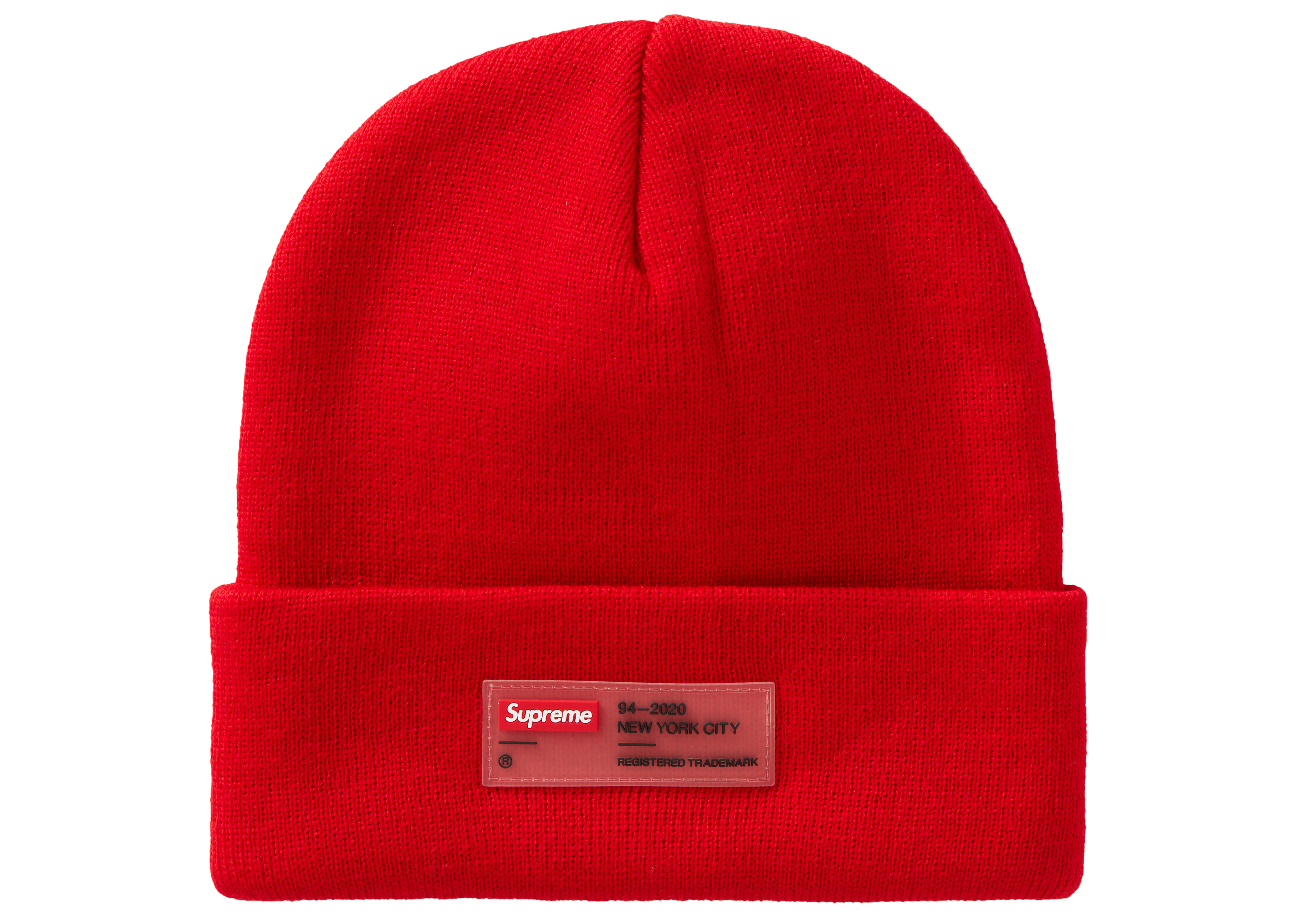 supreme clear logo beanie