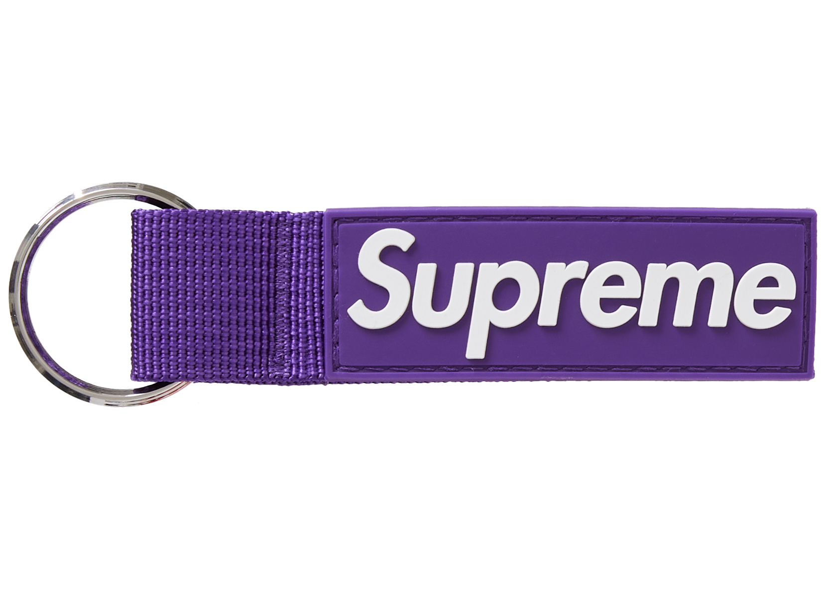 supreme webbing keychain purple