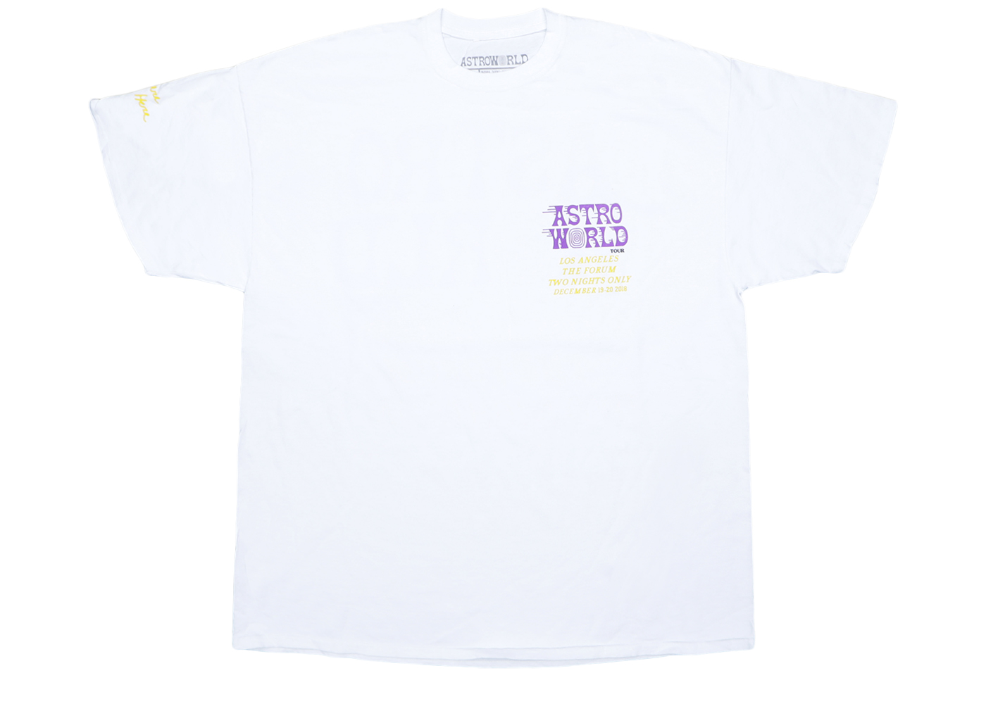 Travis Scott Astroworld LA Exclusive White T-Shirt - Men's Sizes XL, 2XL, 3XL (Model 93665-125)