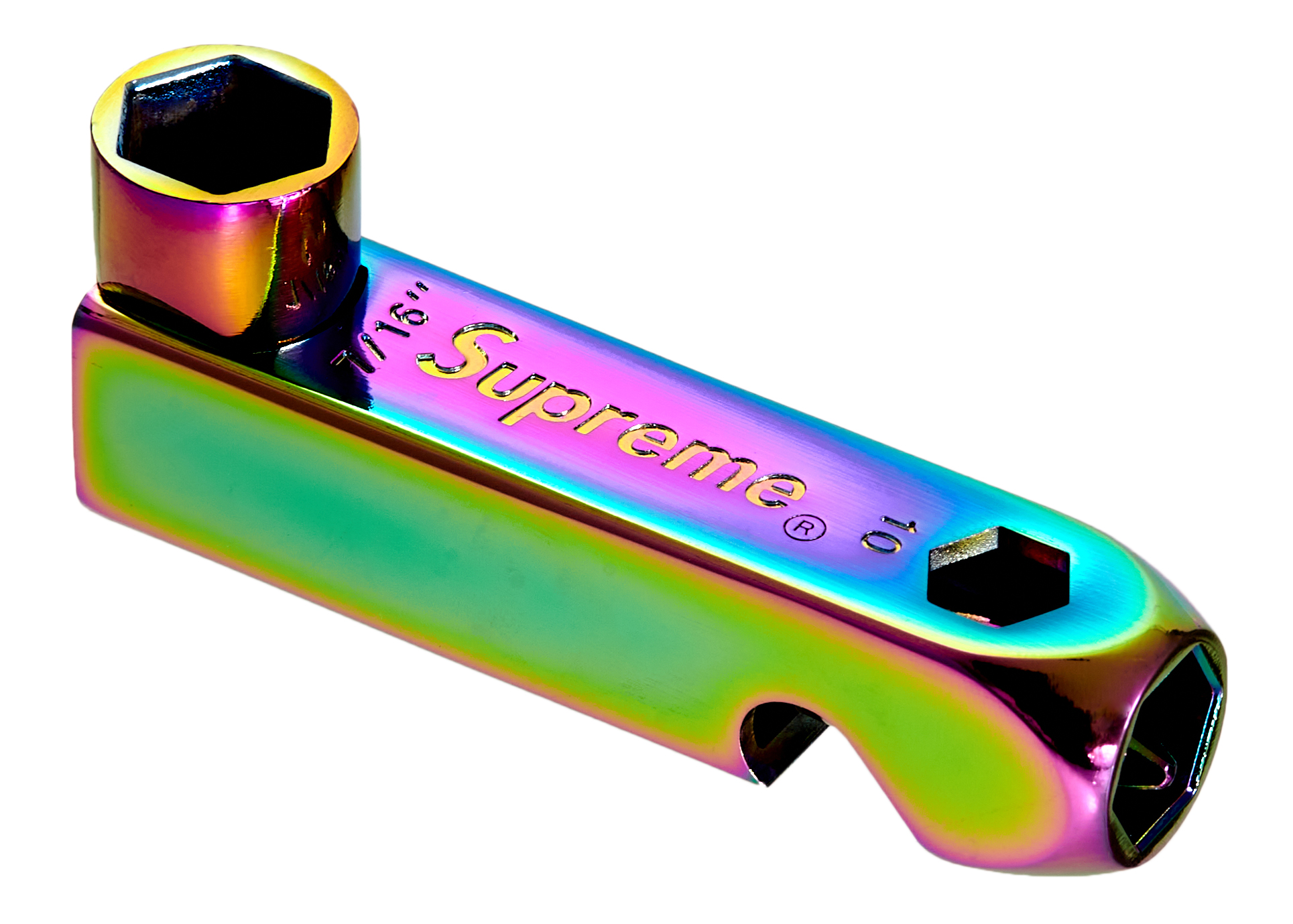 Supreme Pipe Skate Key Iridescent Novelship