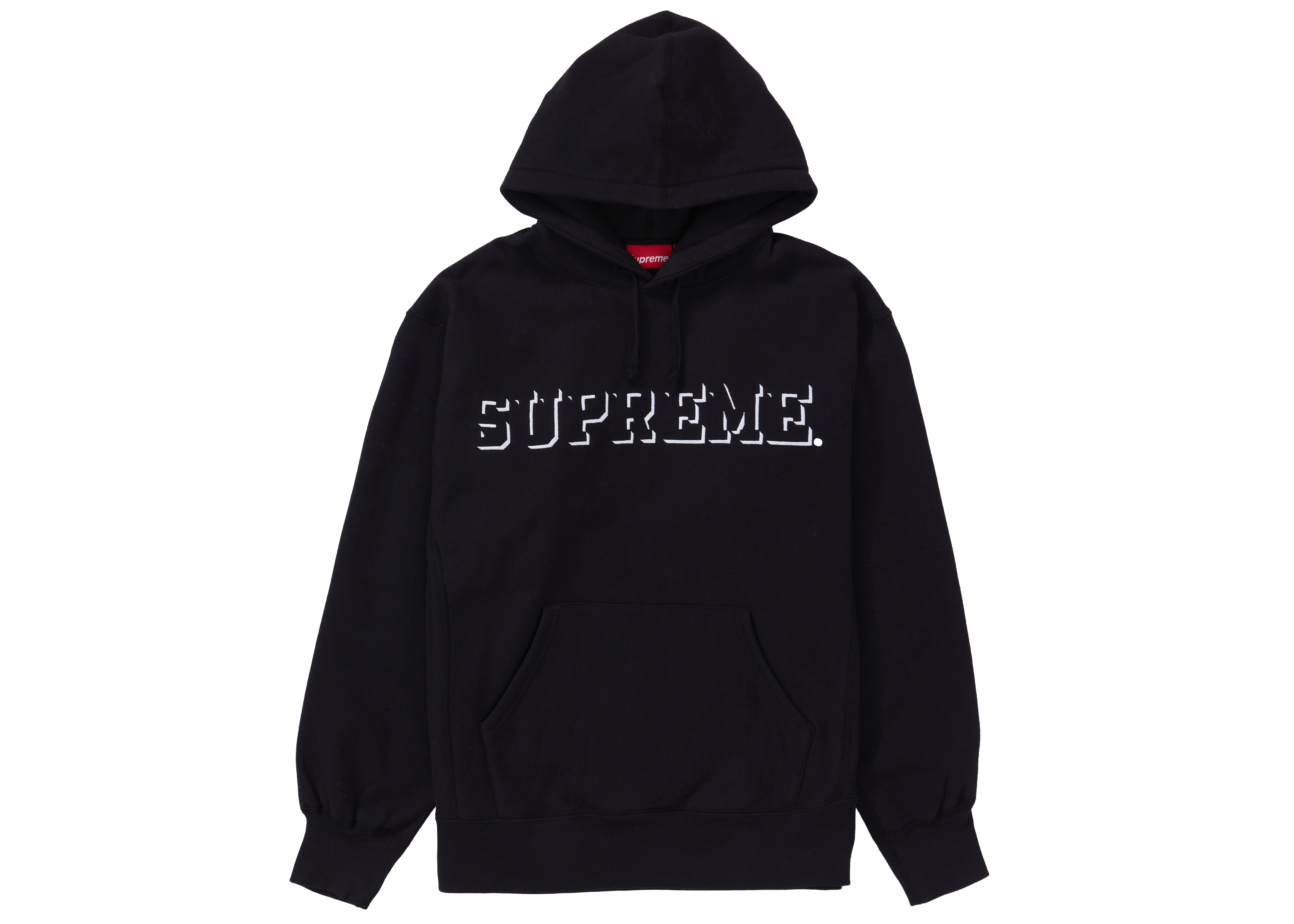 Supreme Drop Shadow Hooded Sweatshirt Black - Novelship