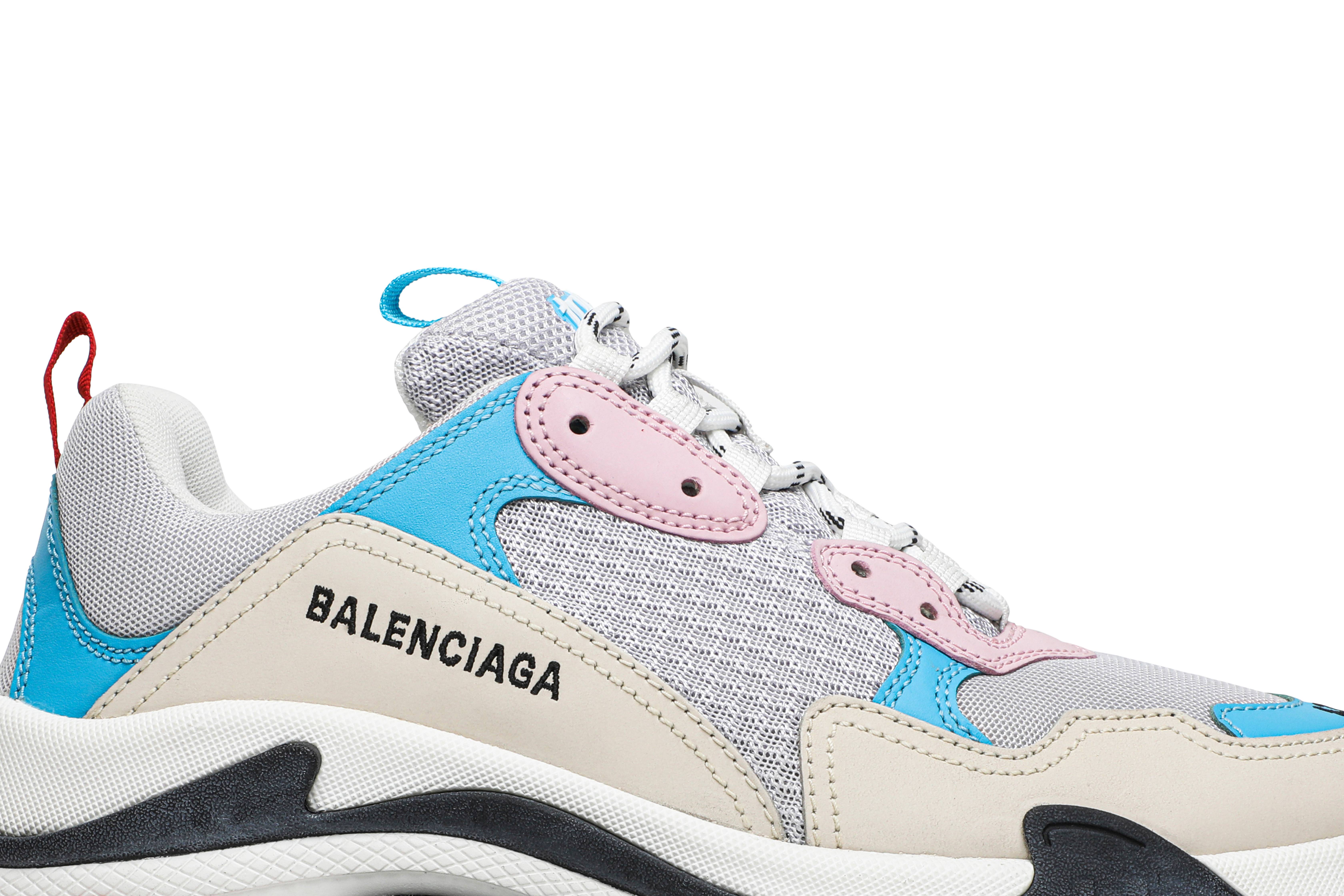 balenciaga white blue pink