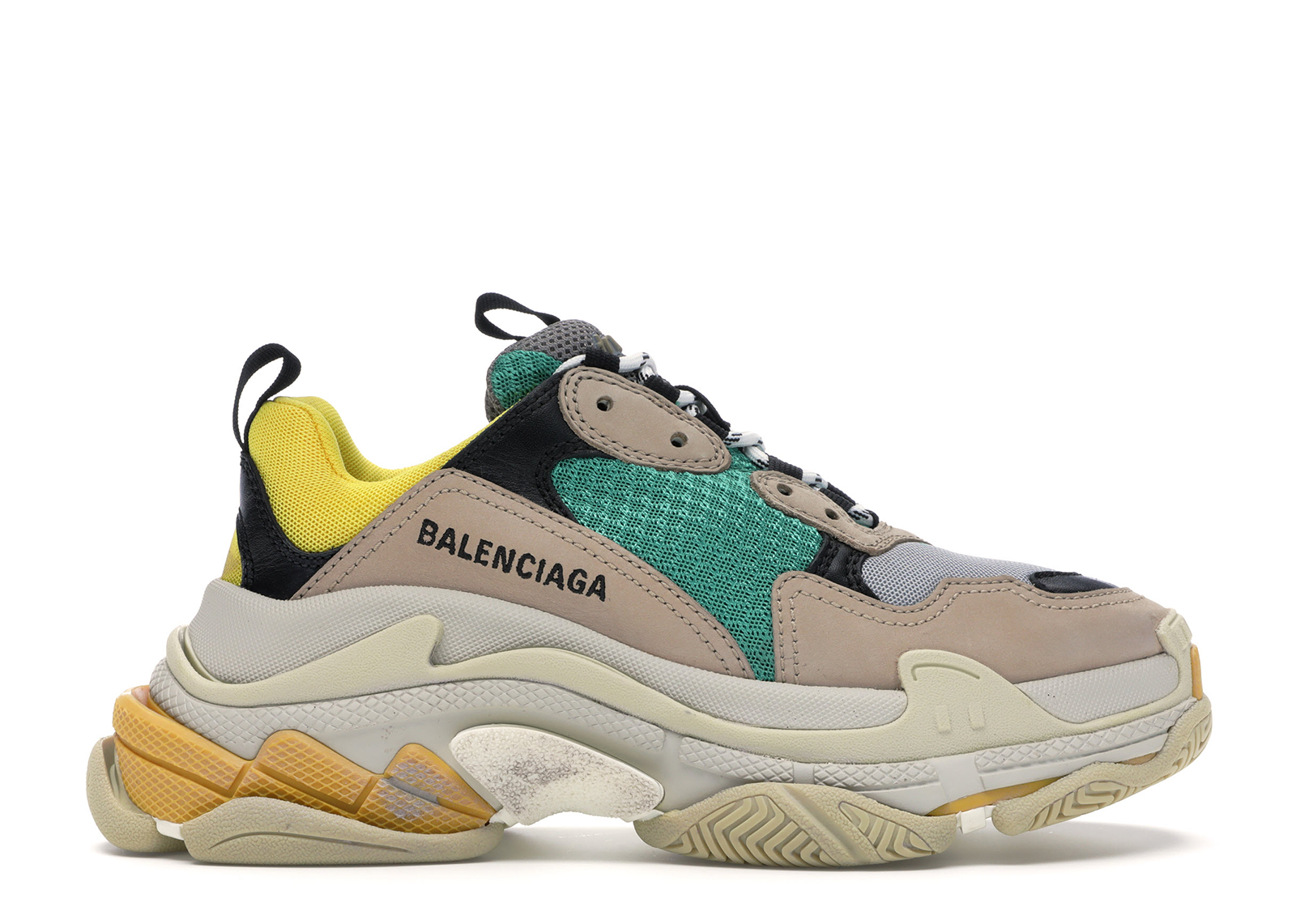 yellow green balenciaga triple s
