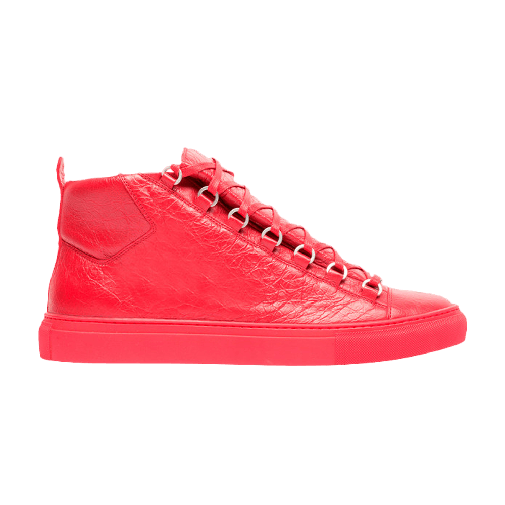 balenciaga arena high sneakers red