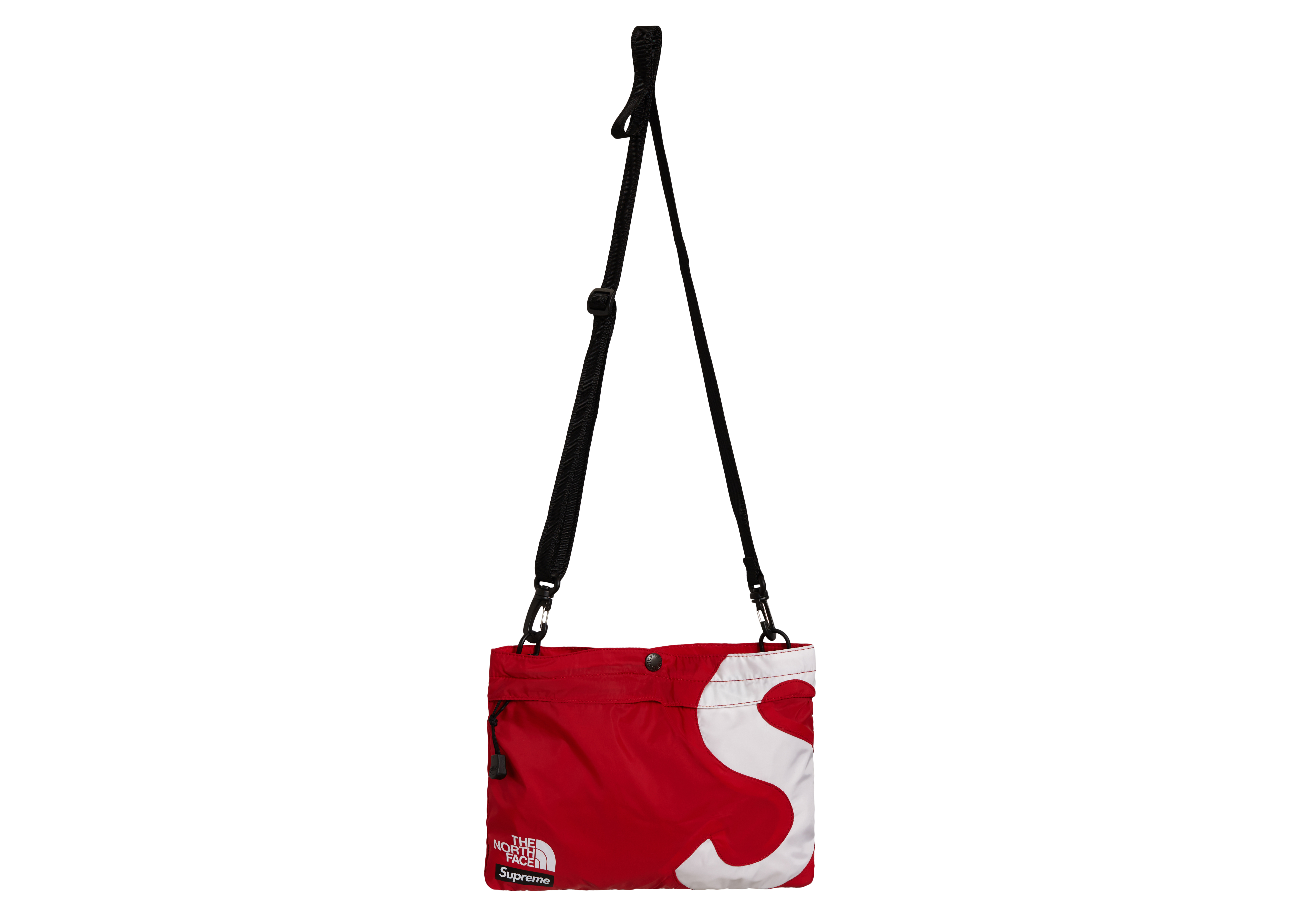 supreme north face shoulder bag red