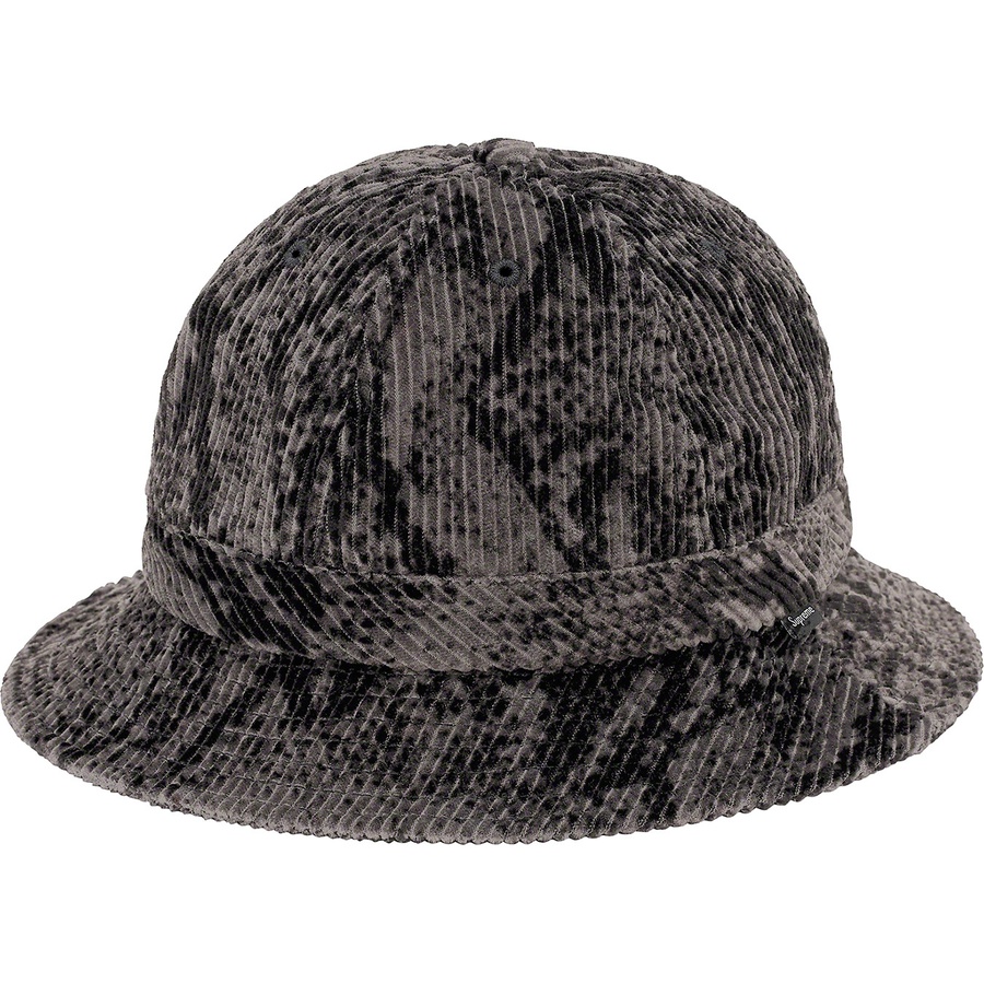 snakeskin corduroy bell hat