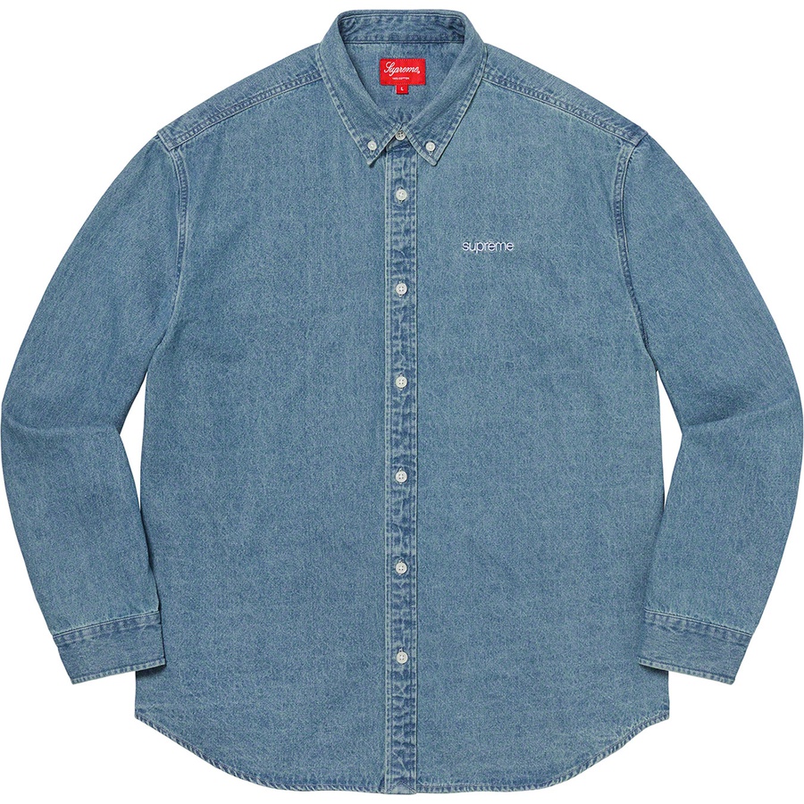 supreme vampire denim zip up shirt