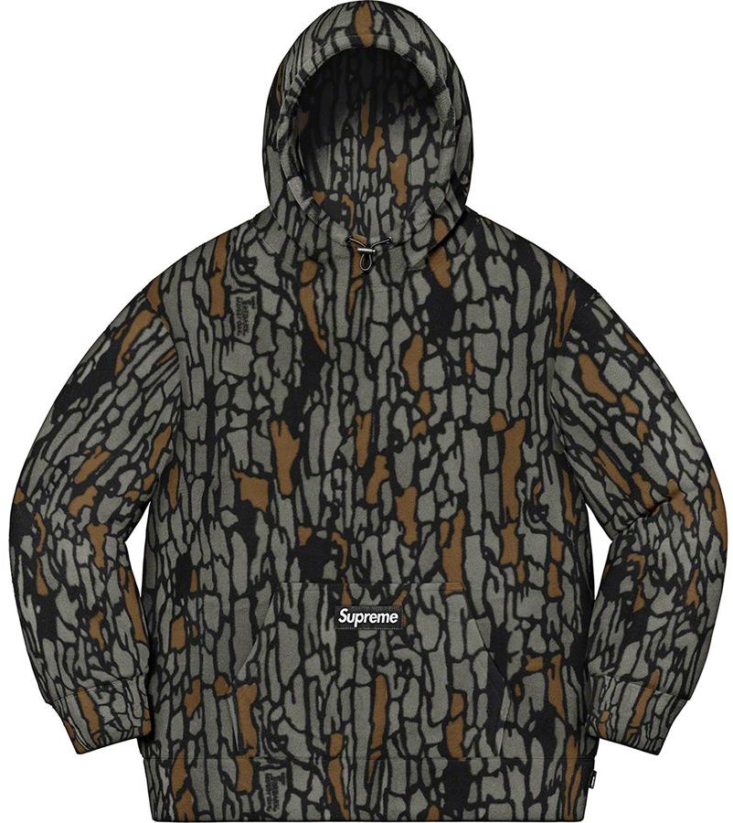 Supreme Polartec Hooded Sweatshirt (FW20) Olive Treebark Camo - Novelship