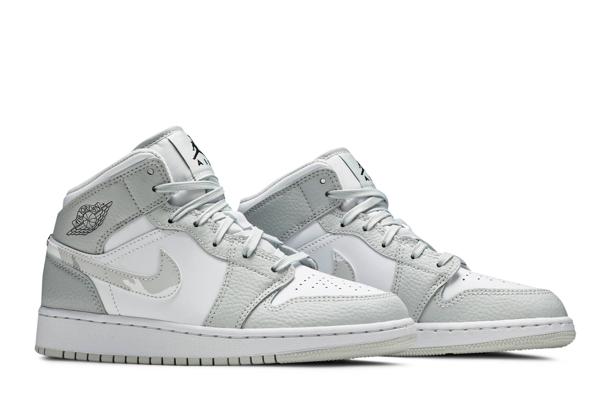 air jordan 1 mid with grey camo swooshes