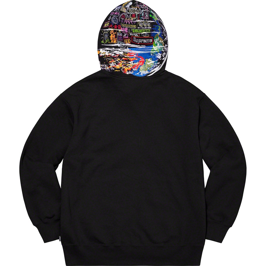 supreme globe zip up hoodie