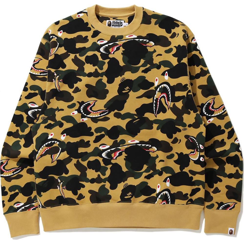 bape shark crewneck black