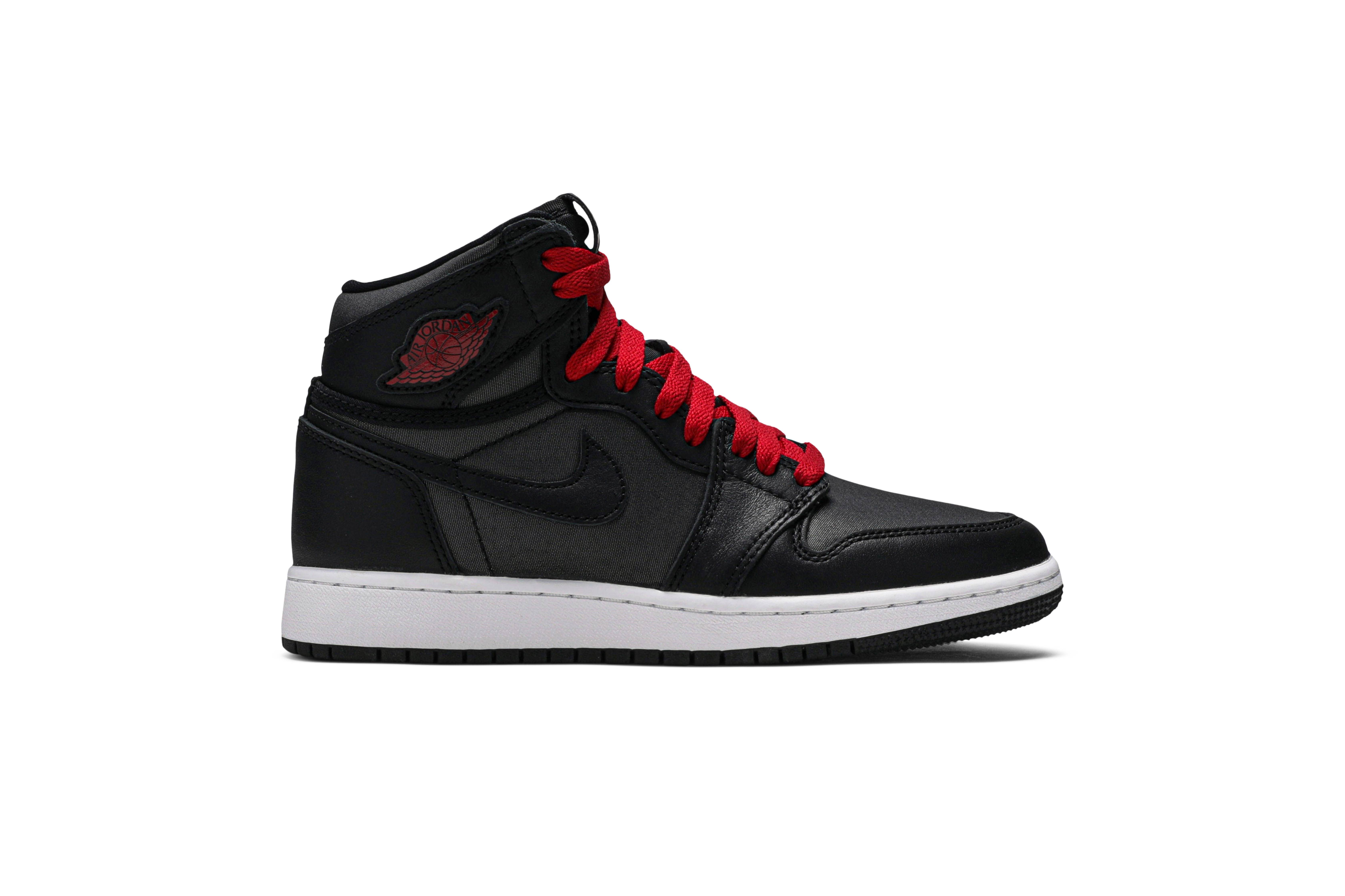 air jordan 1 retro high og gs black gym red