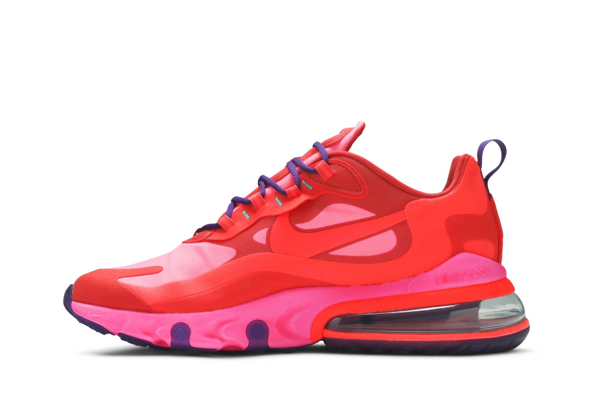 nike air max 270 react habanero red pink