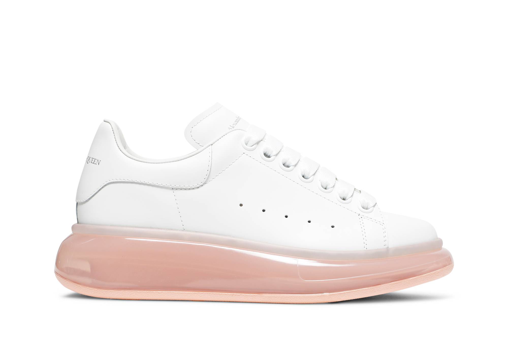 alexander mcqueen white & rose gold oversized sneakers