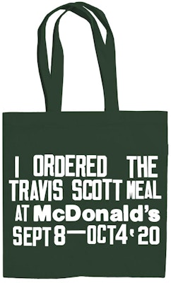 Travis Scott x CPFM 4 CJ Burger Mouth Tote Green