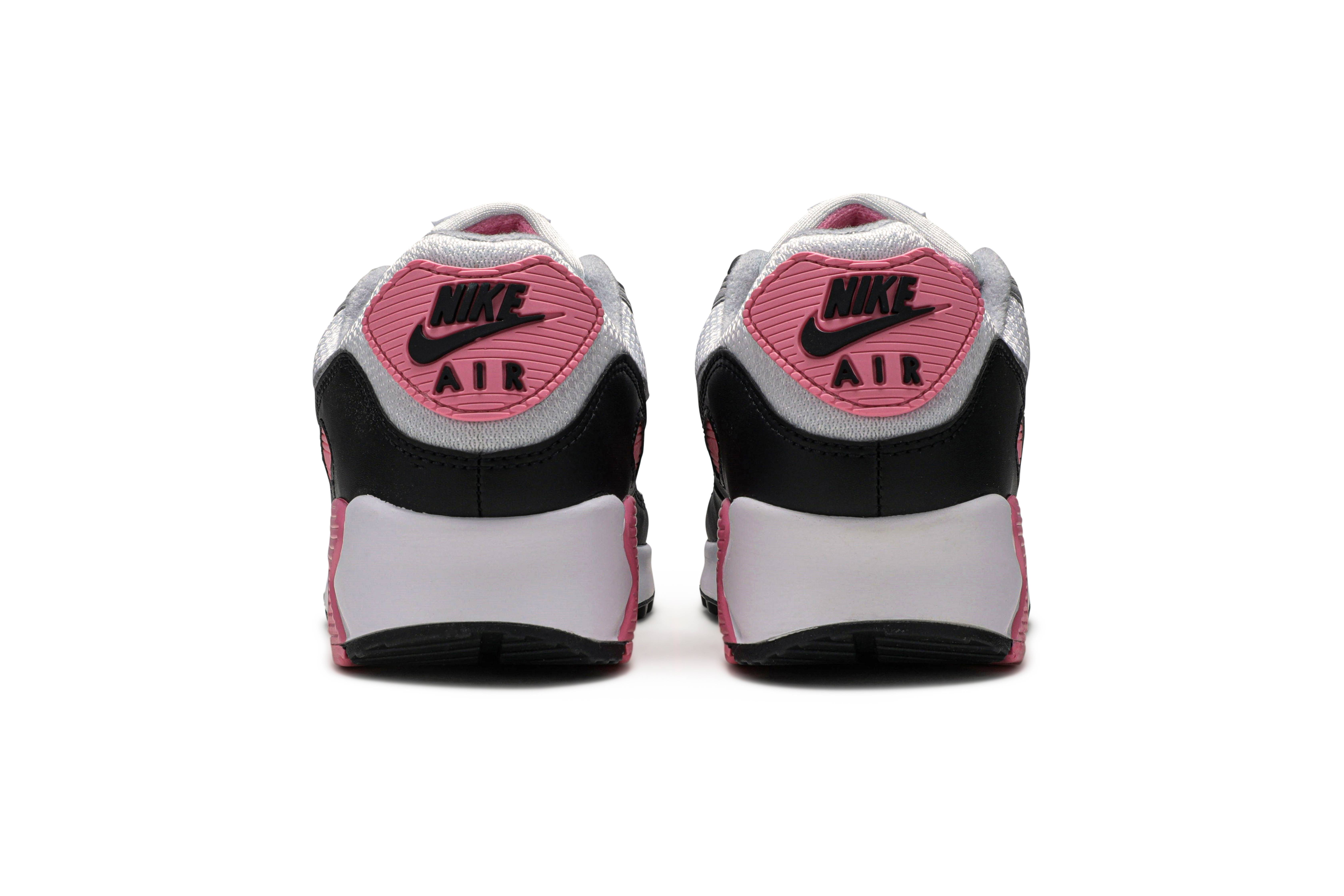 white air max with pink tick