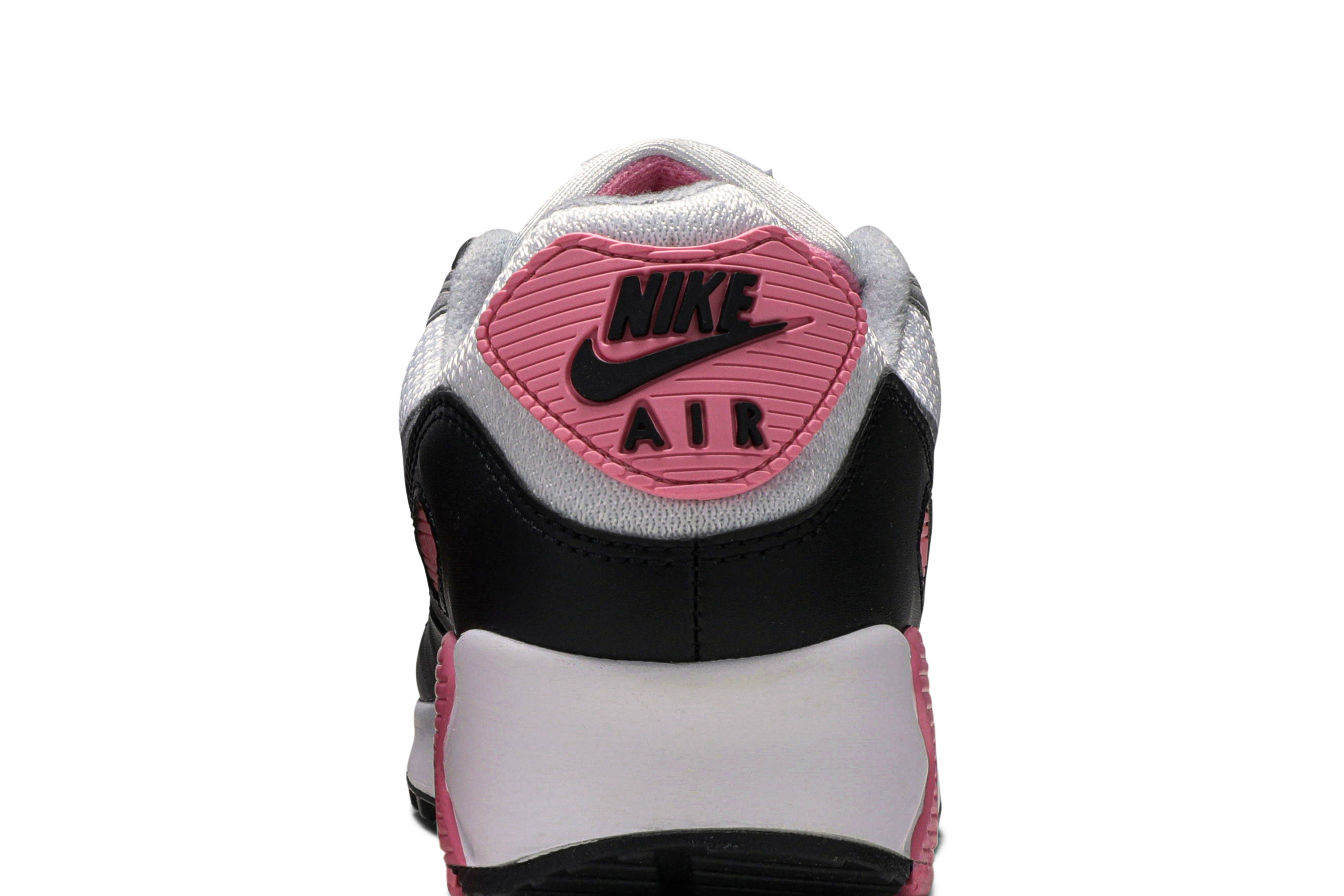 white air max with pink tick