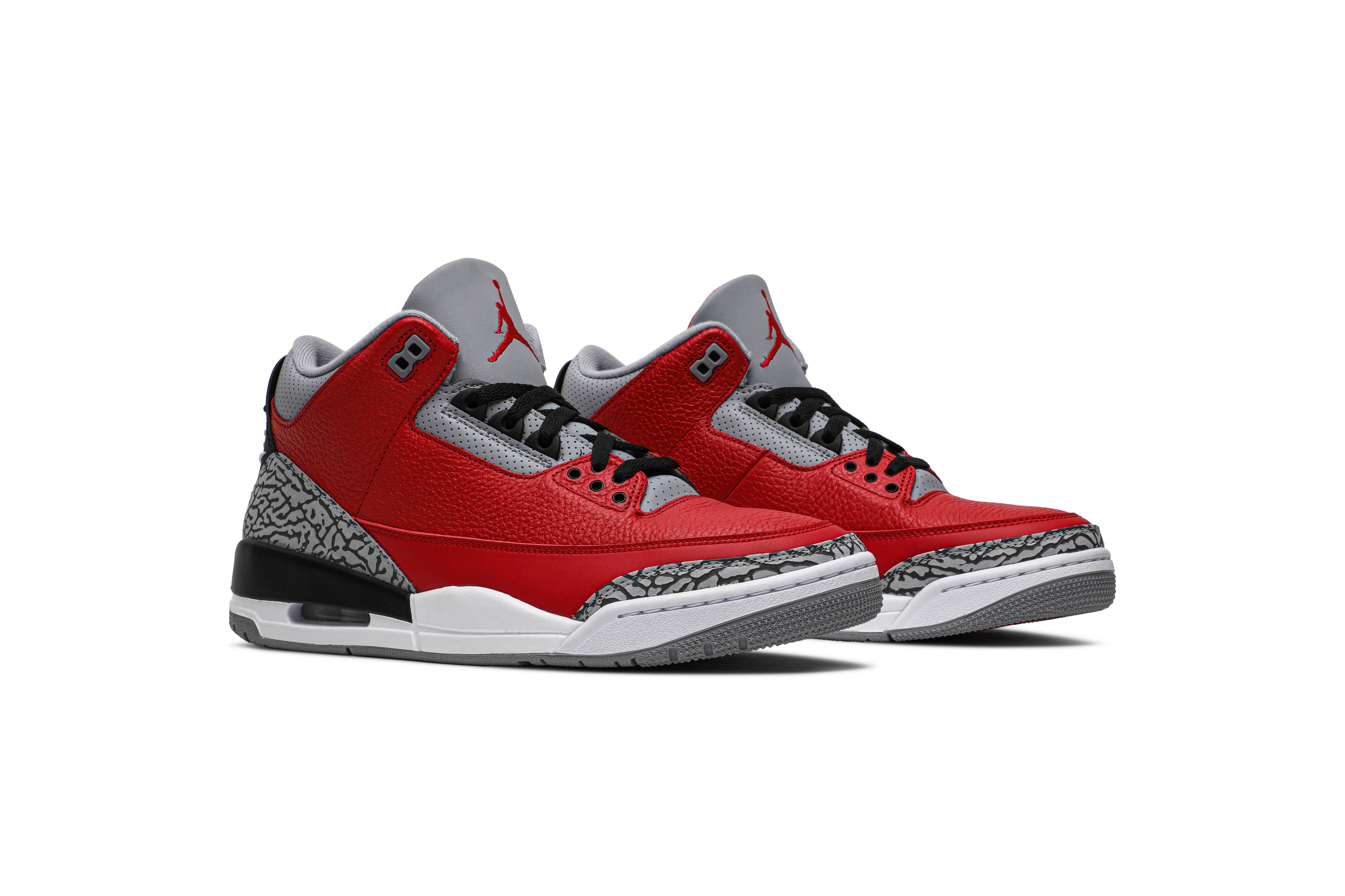 jordan 3 retro red and white