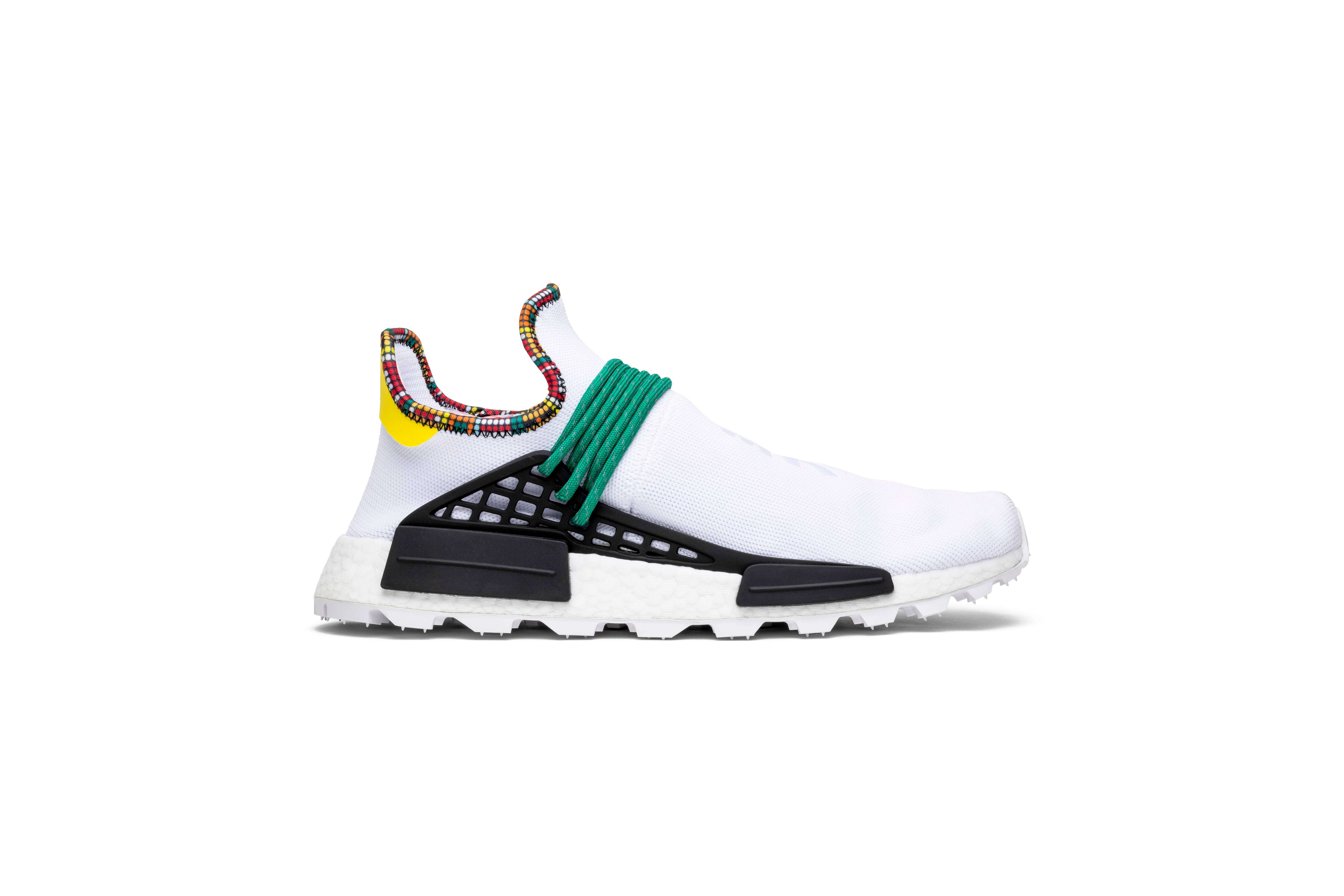 human race nmd white and black
