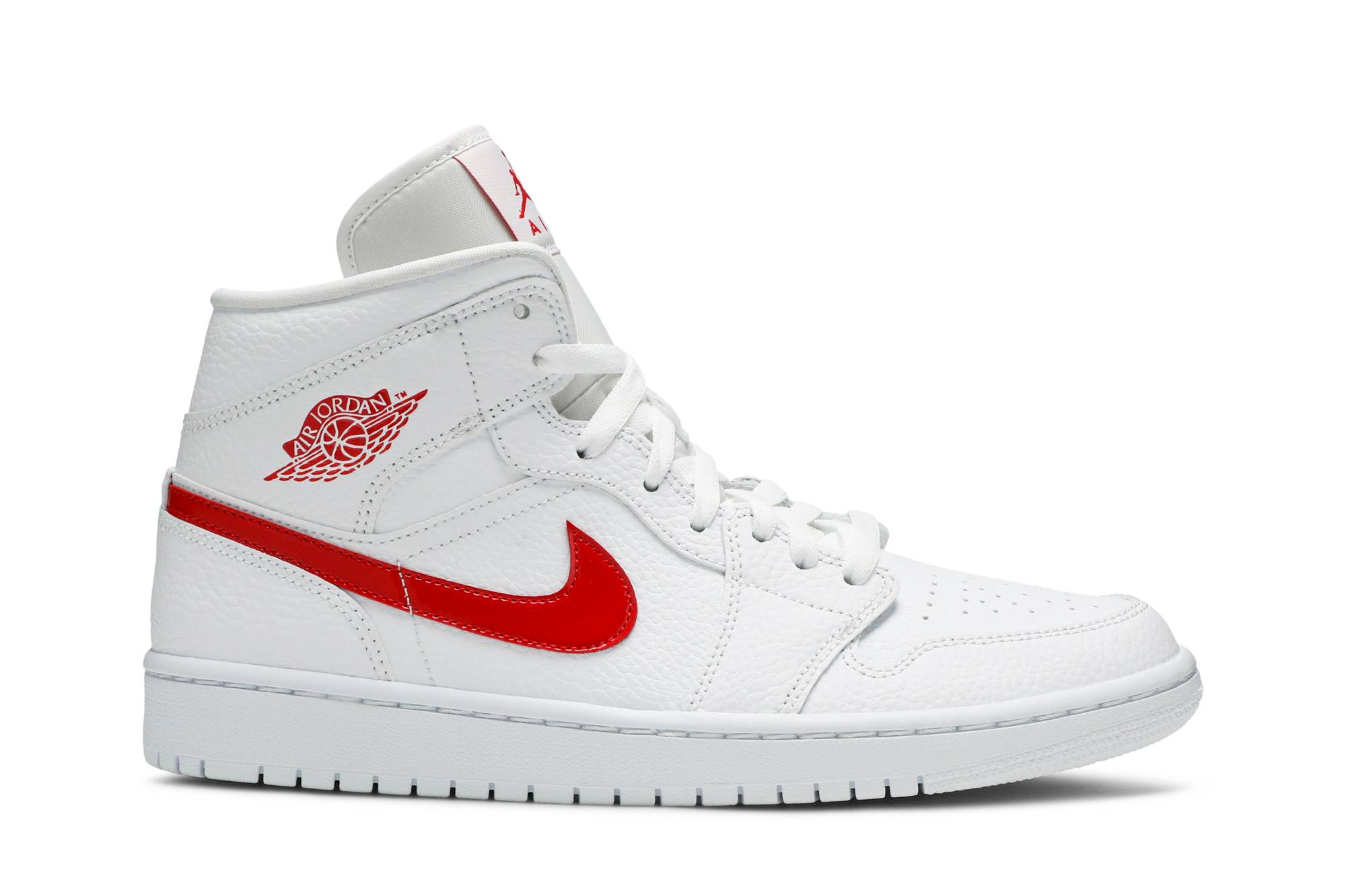 Air Jordan 1 Mid White University Red 