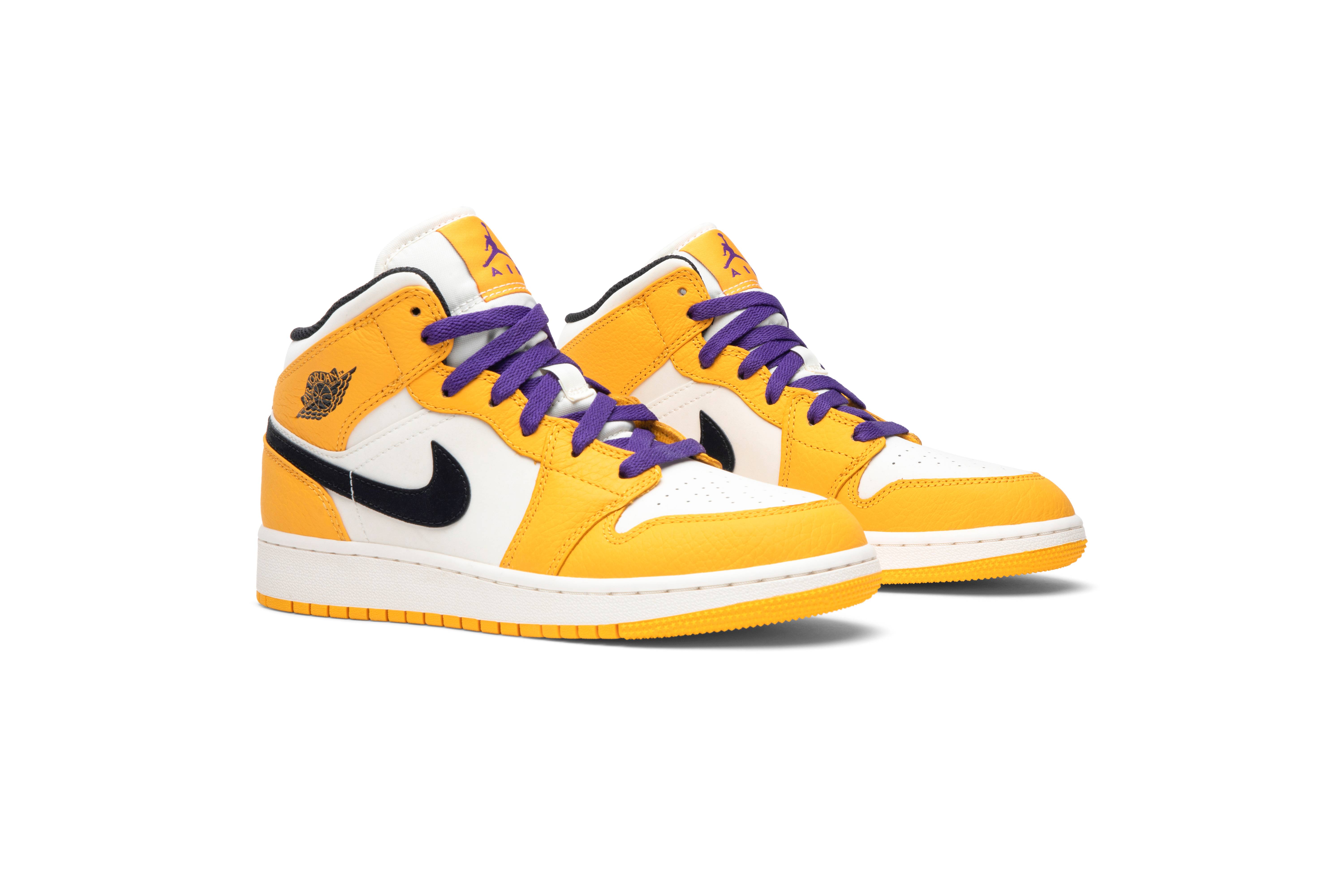 jordan 1 mid lakers gs