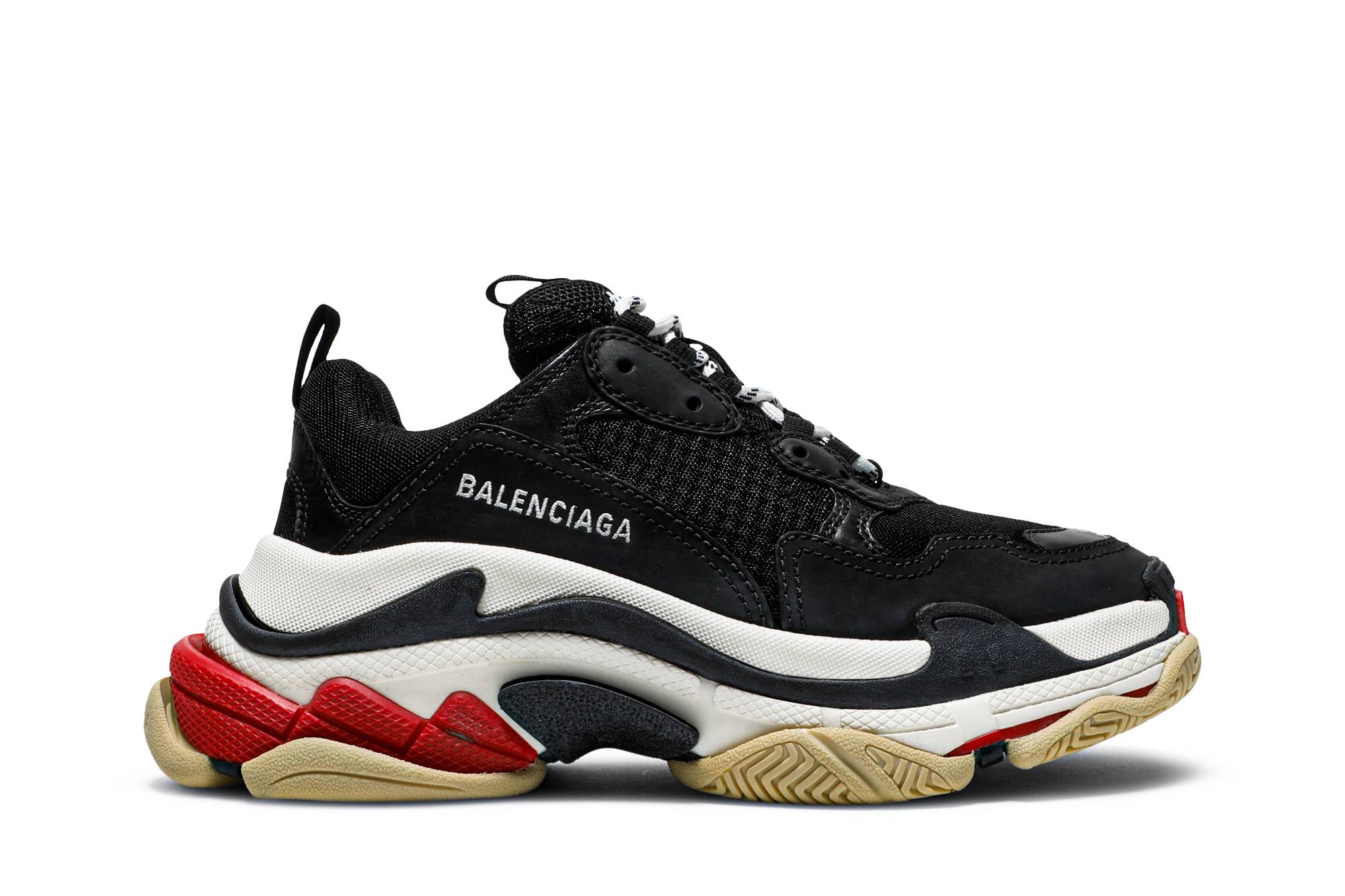 balenciaga triple s split black grey