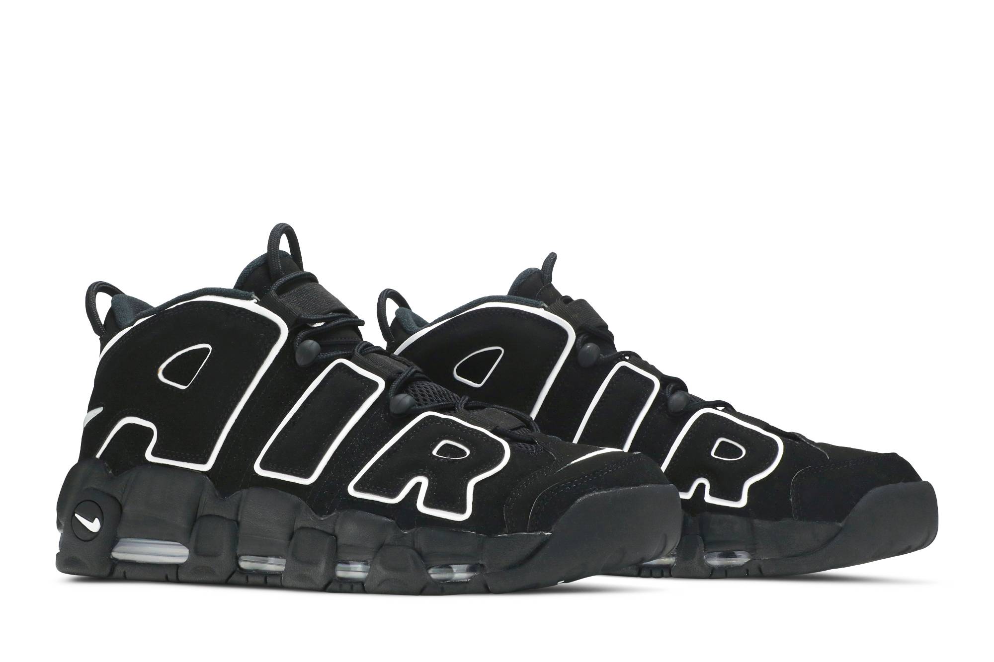 nike air more uptempo black and white 2020