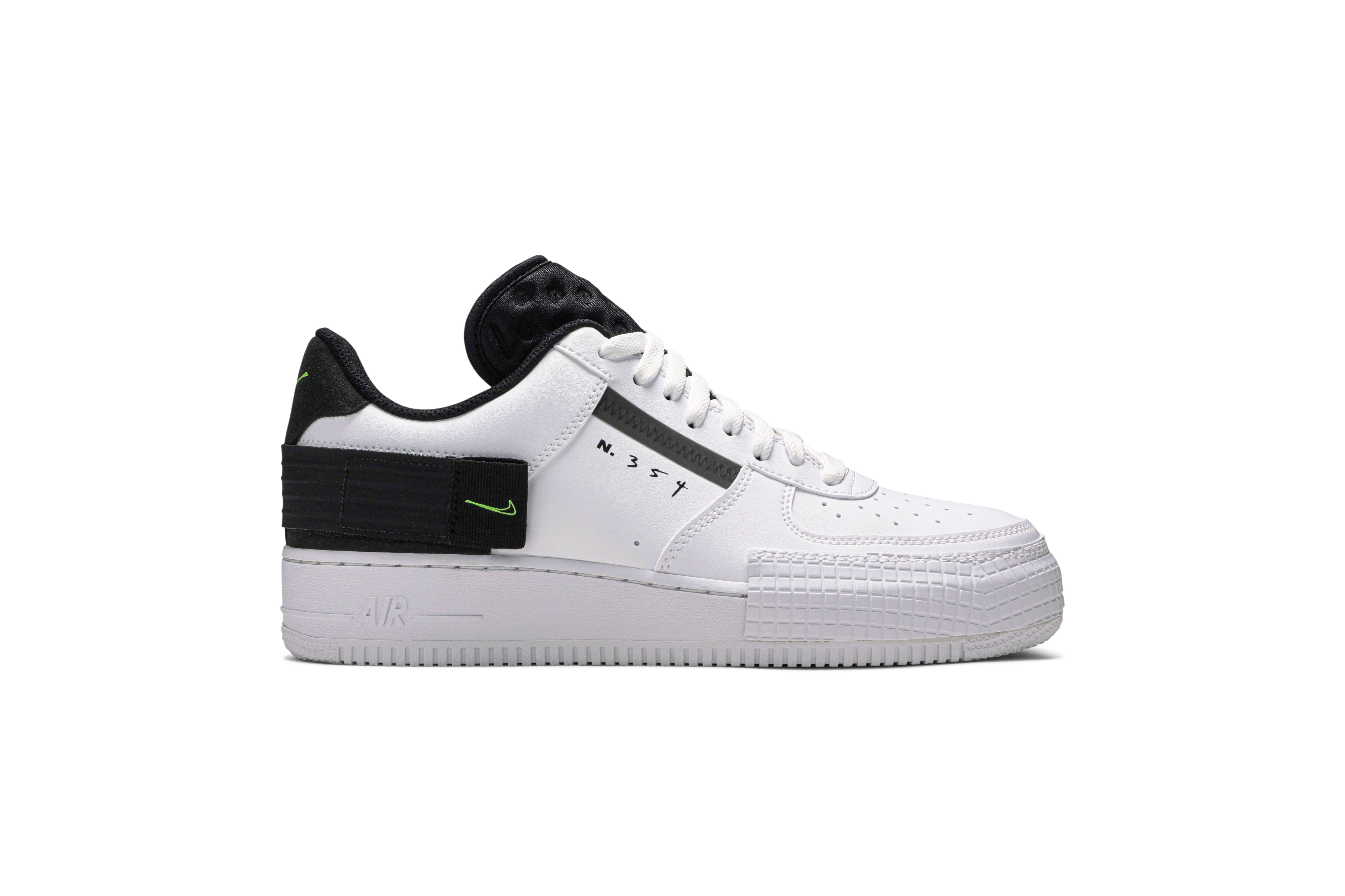 nike air force 1 type white and black