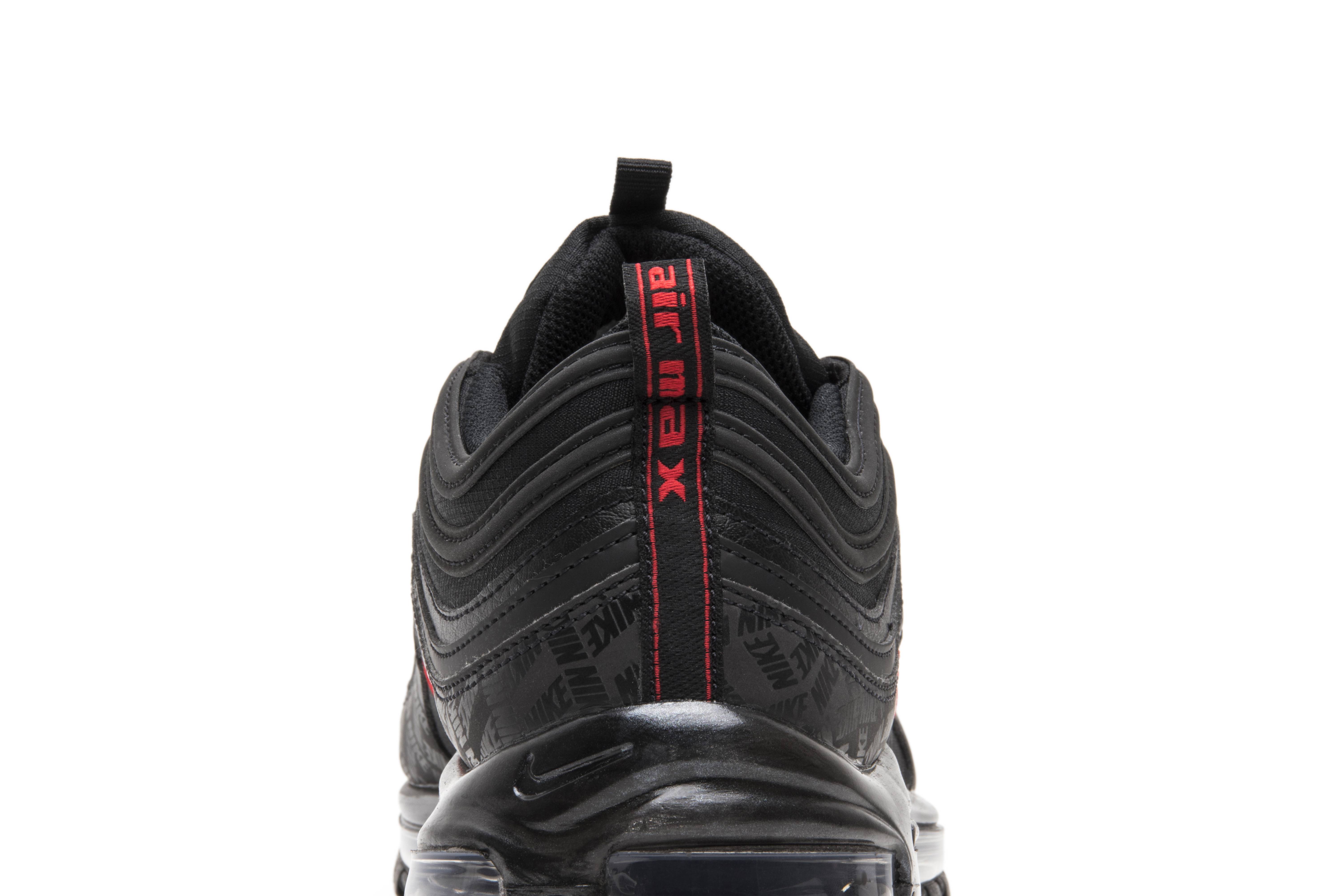 nike air max 97 all over print black red