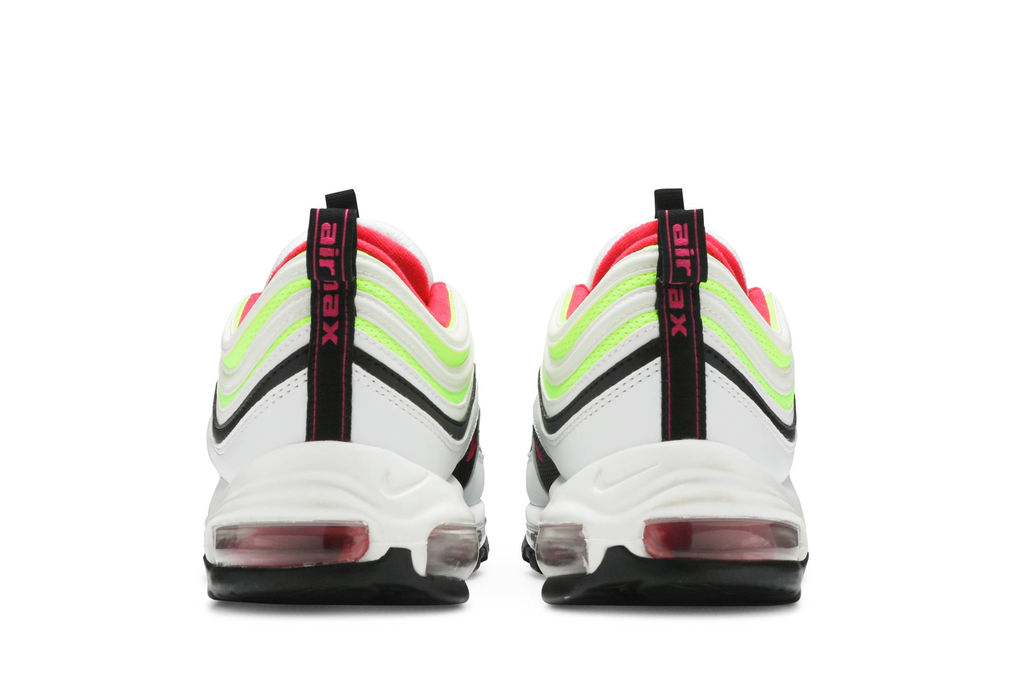 nike air max 97 white black volt rush pink