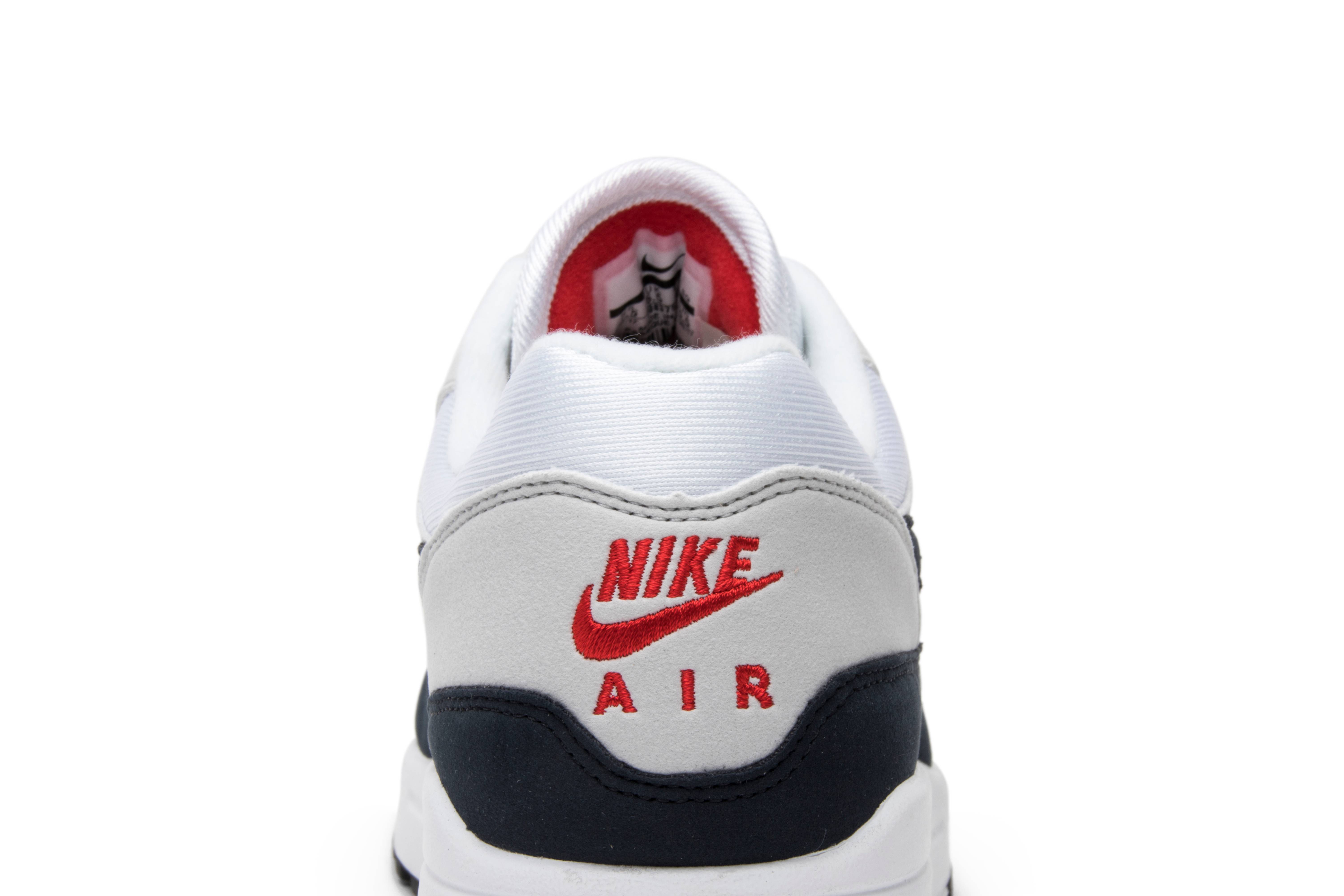 nike men's air max 1 anniversary white/dark obsidian suede