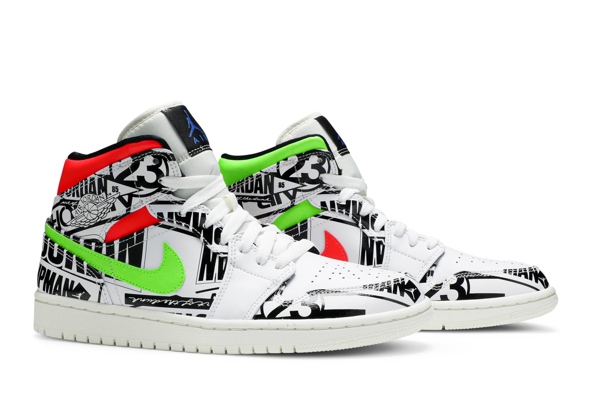 air jordan 1 mid all over logos